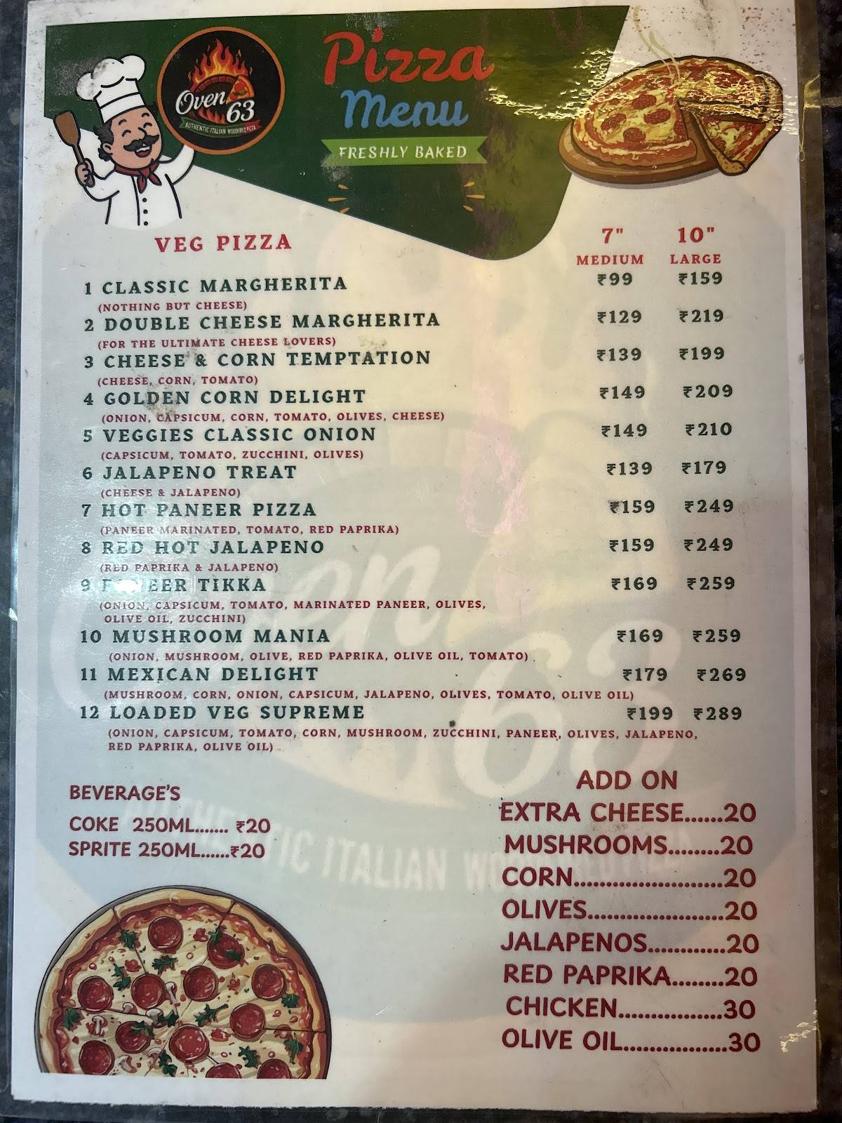 OVEN63 menu