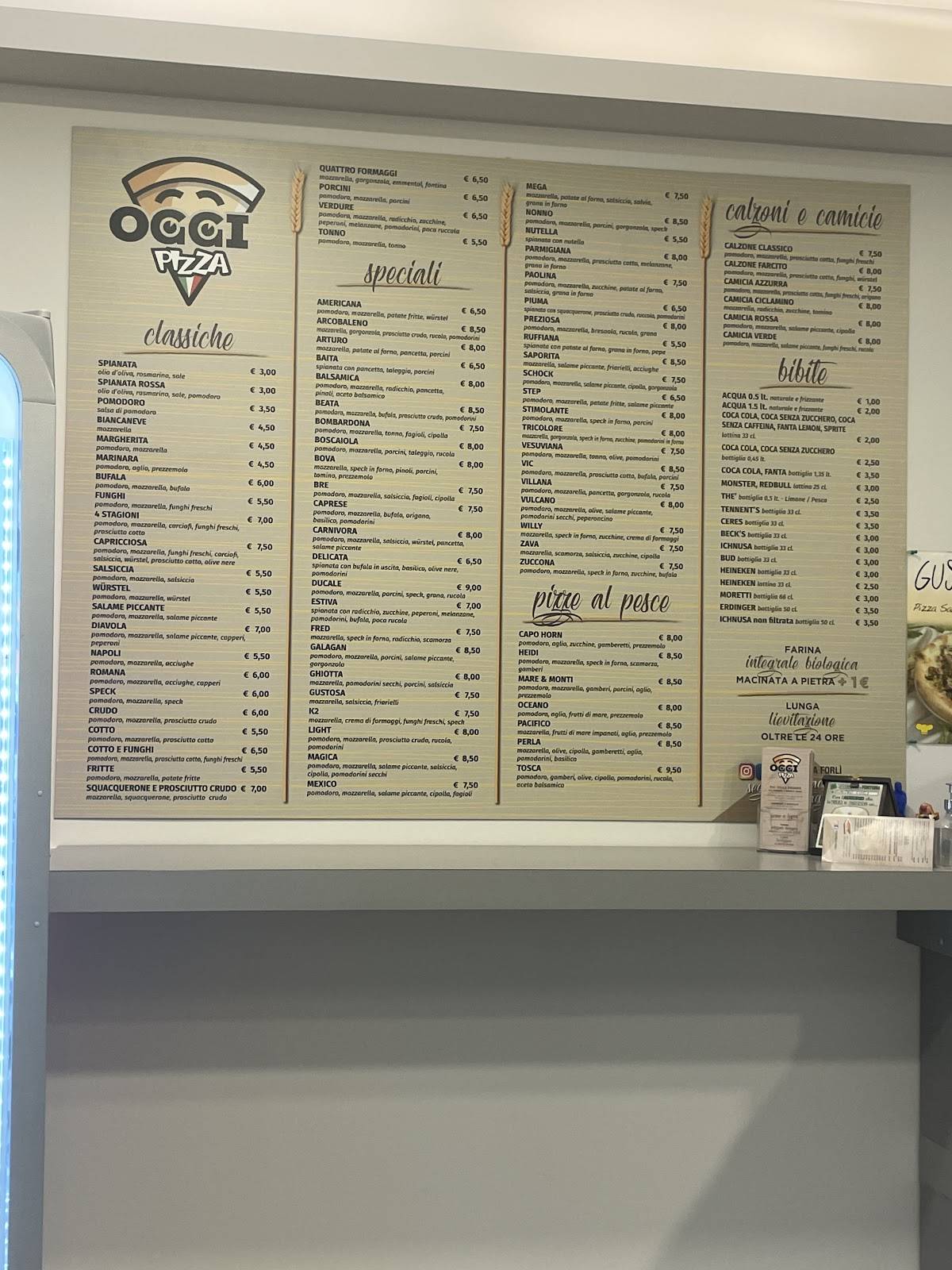 Menu di Oggi Pizza 