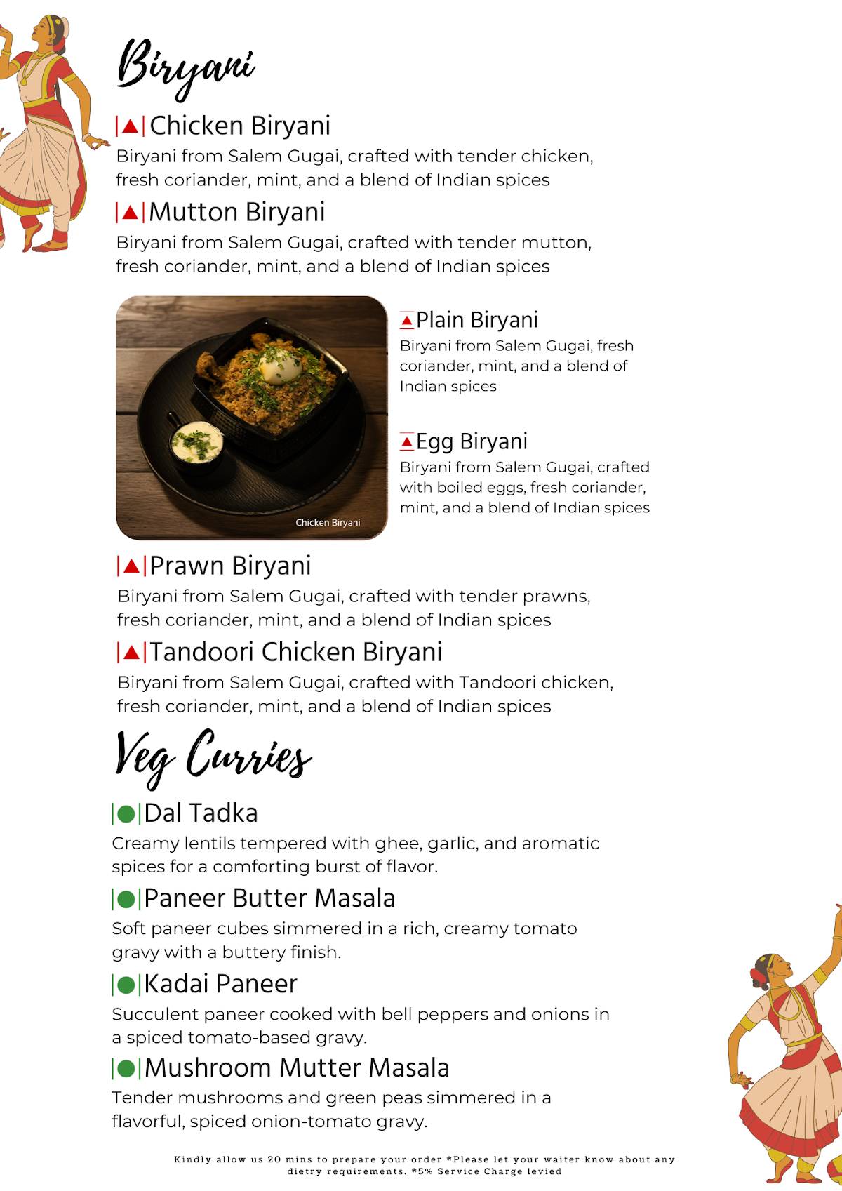 Oh Pondi! menu