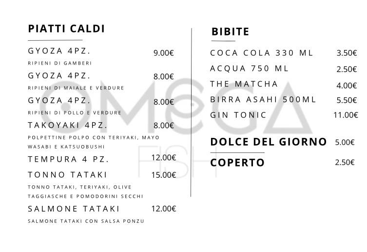 Menu di Omega fish 