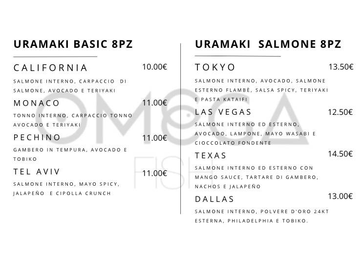 Menu di Omega fish 
