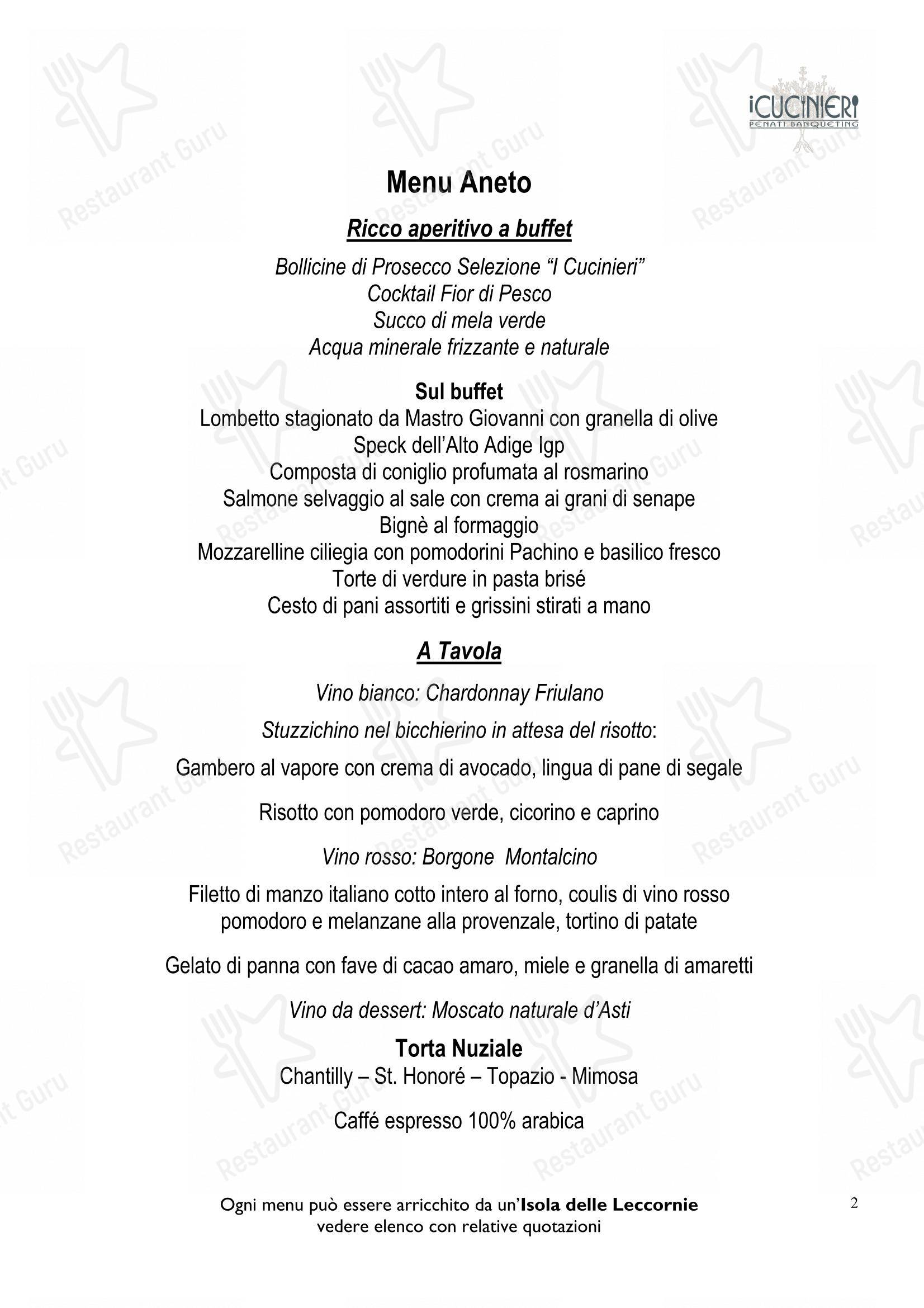 Menu per One Off Appetizer ristorante