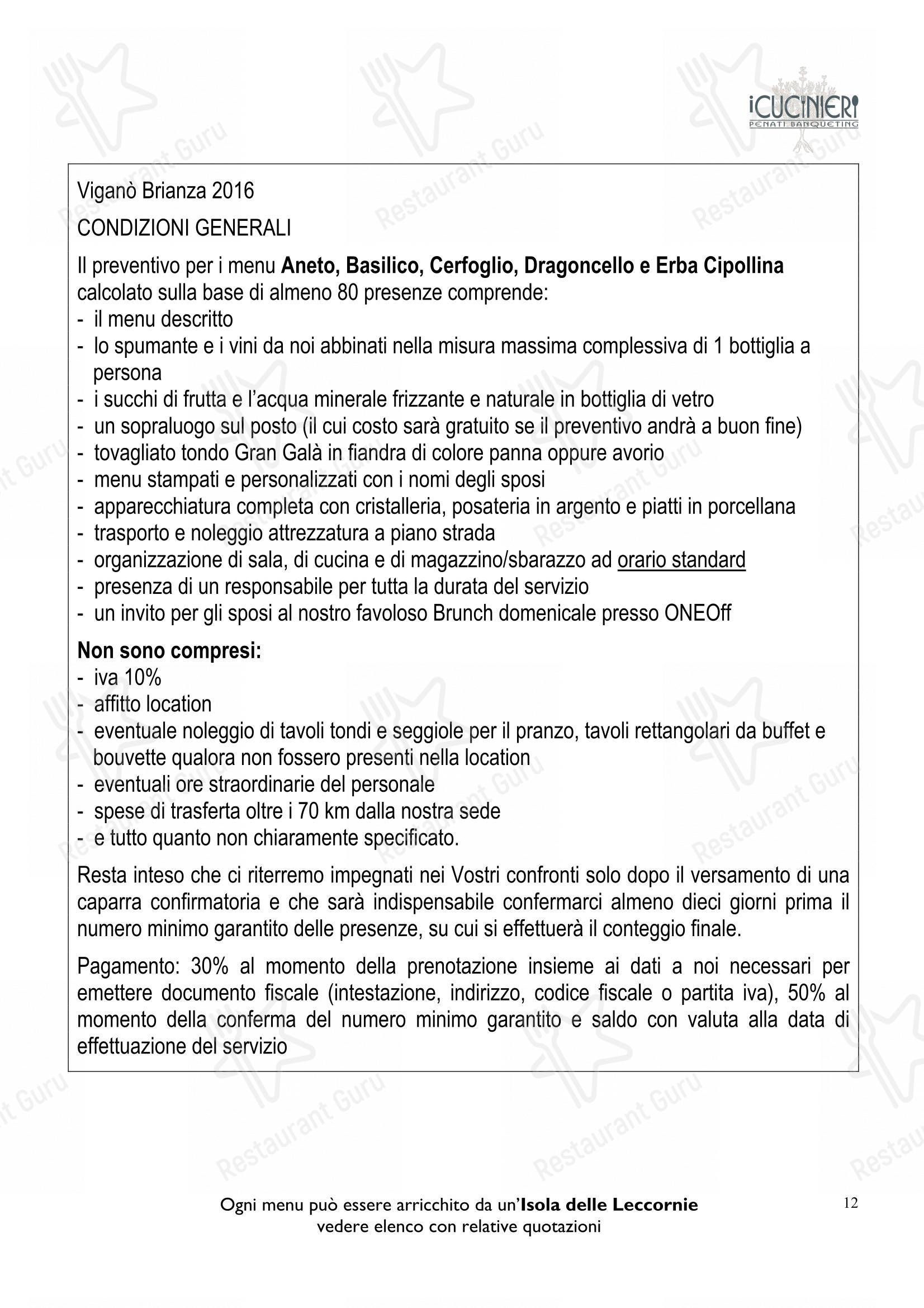 One Off Appetizer in Viganò - Menu