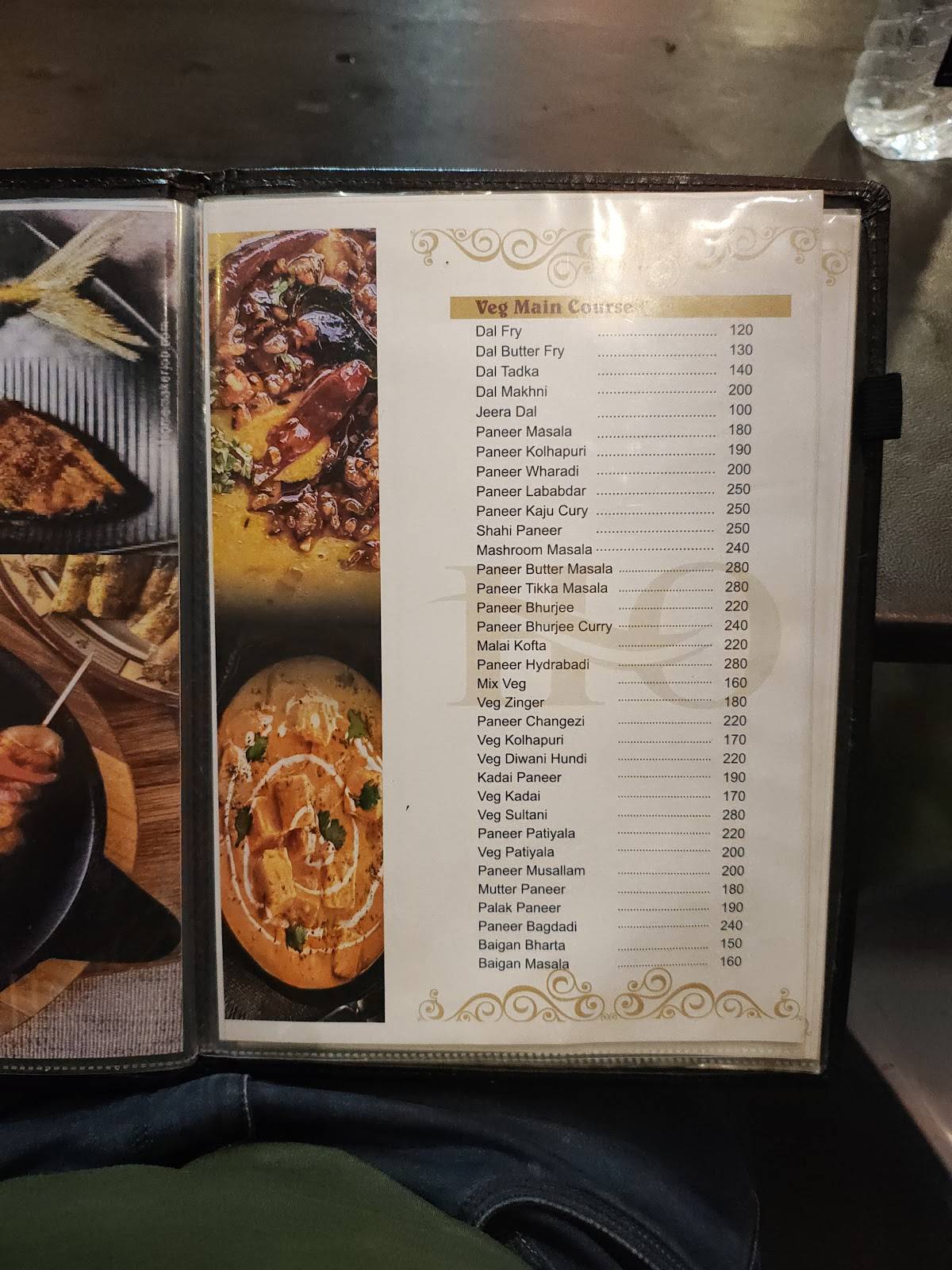 Orchid Restaurant menu