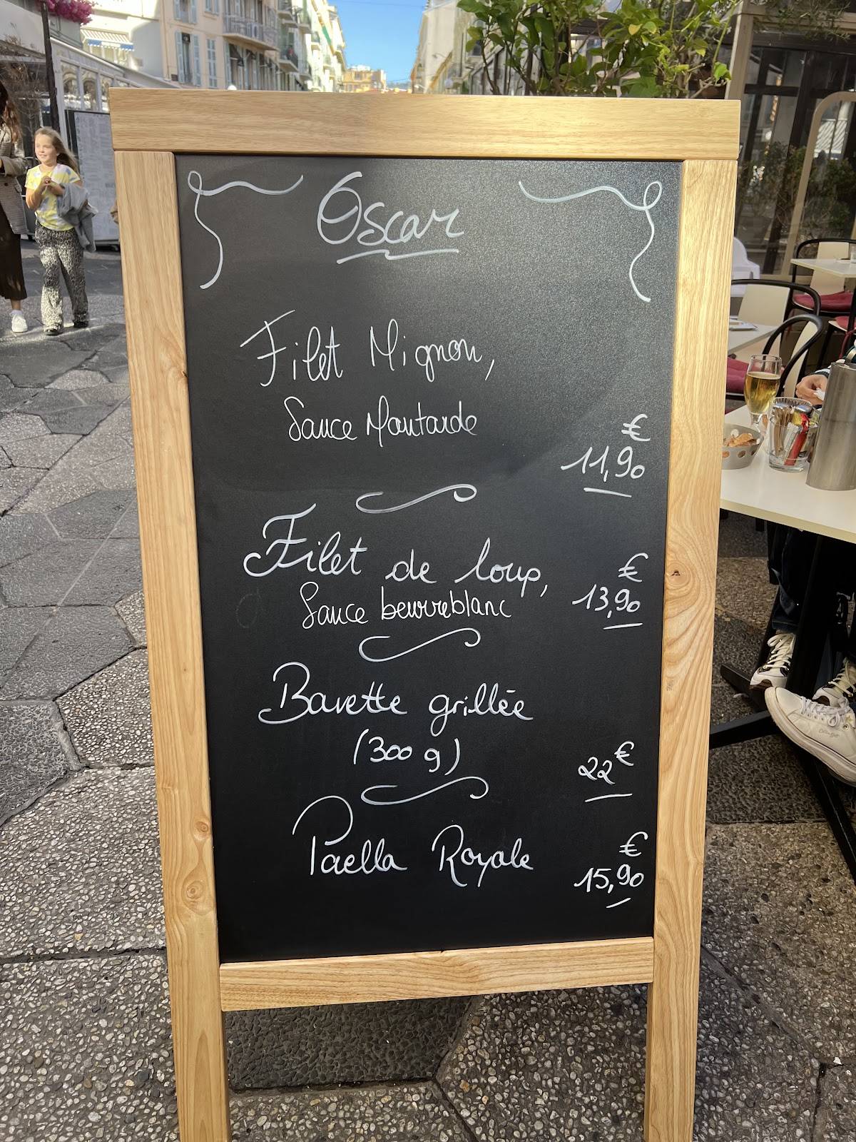 Menu de Oscar