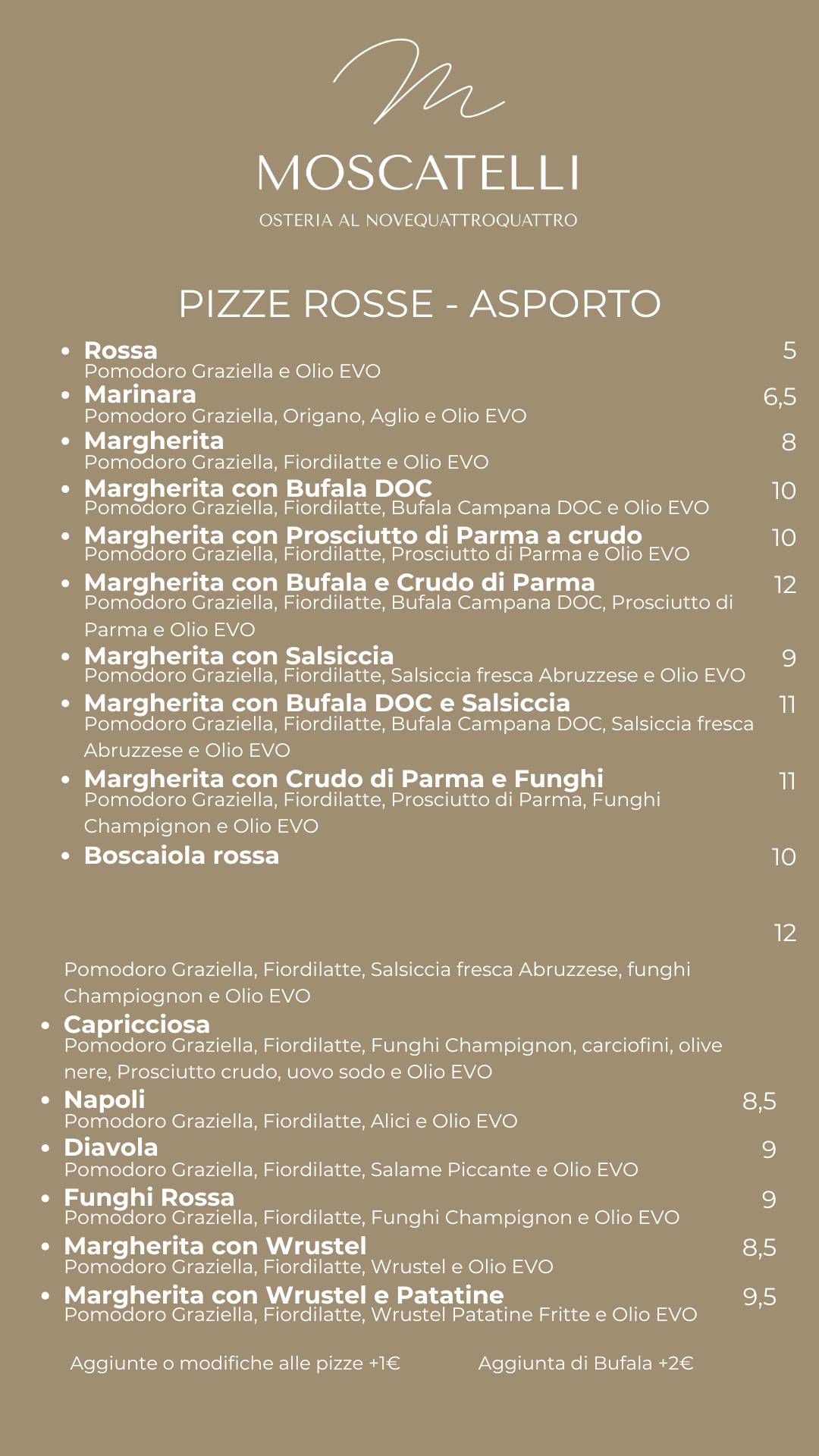 Menu di Osteria Moscatelli 