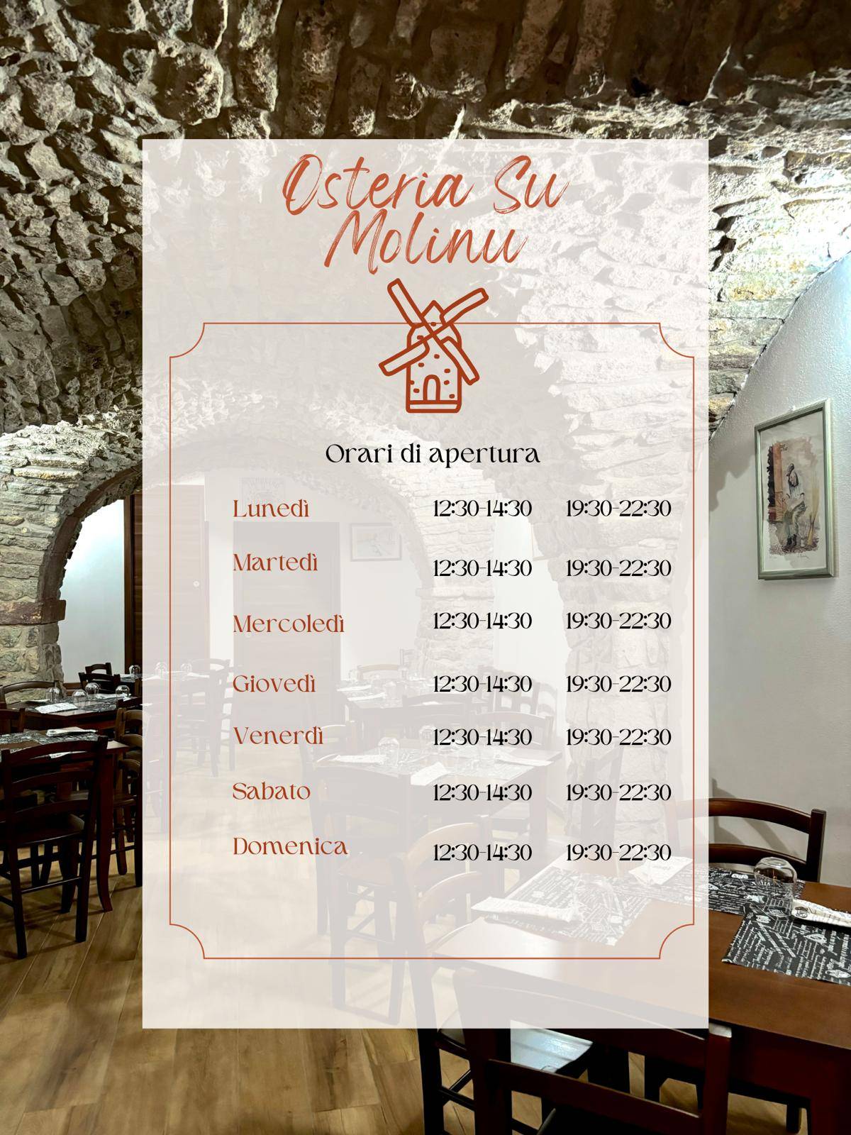 Menu di Osteria Su Molinu 