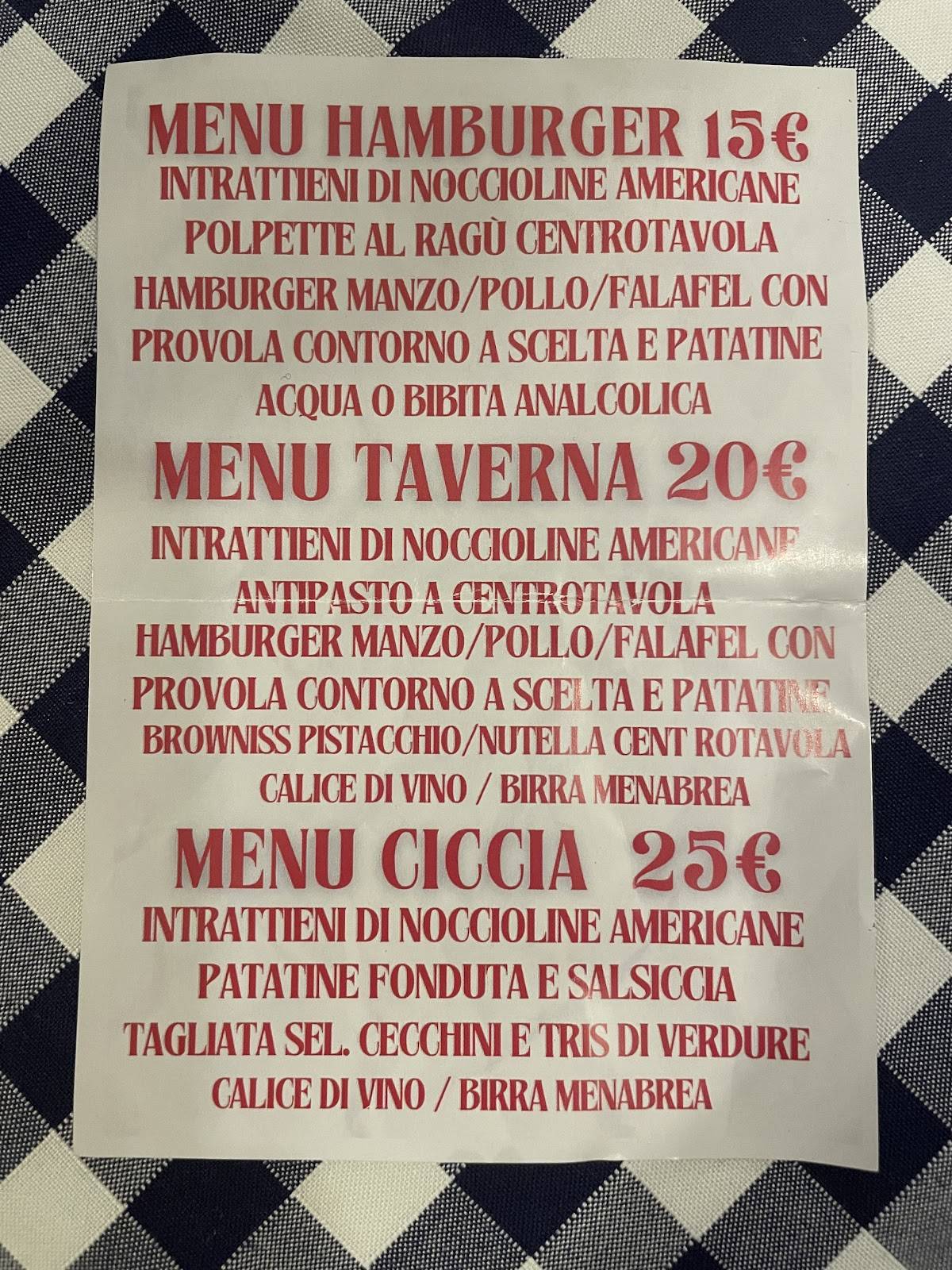 Menu di Paisàni 