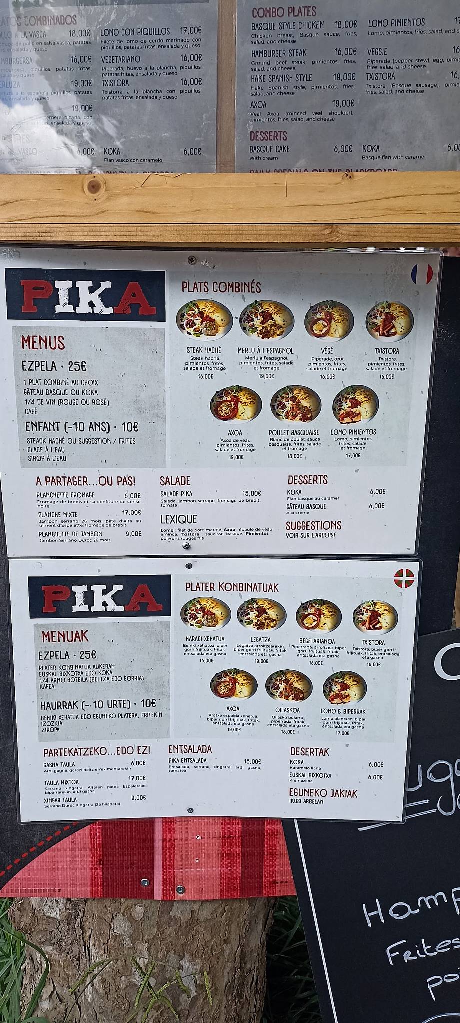 Menu de PIKA Ostatua