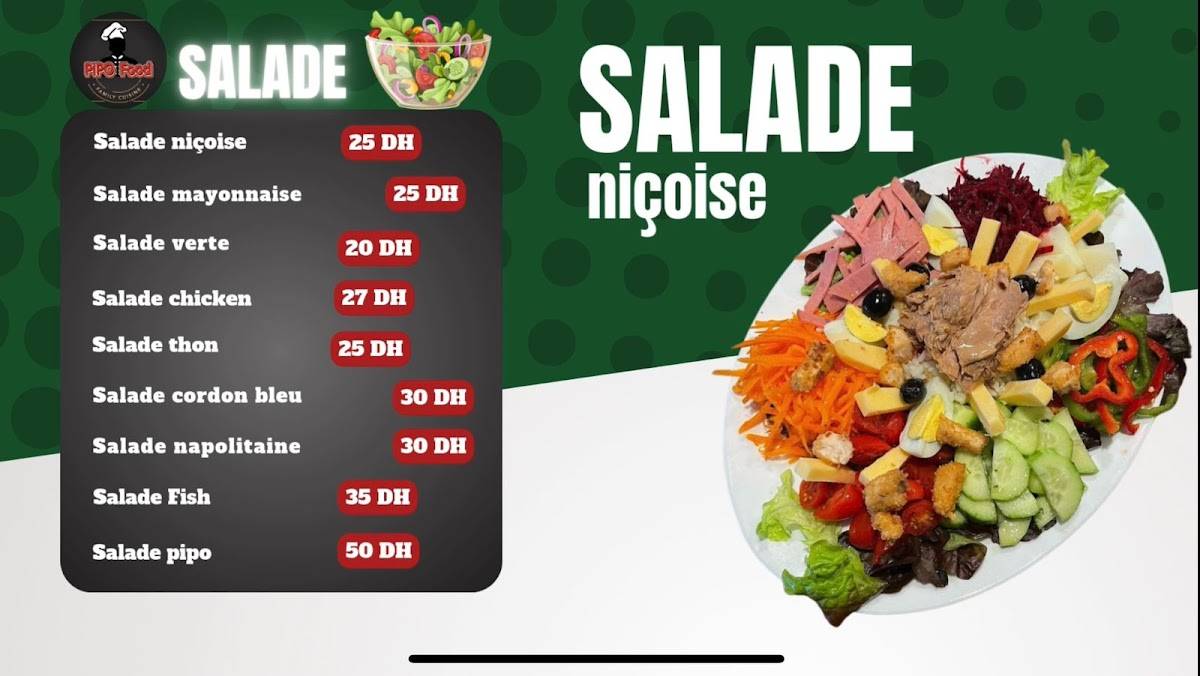 Menu de PIPO FOOD New