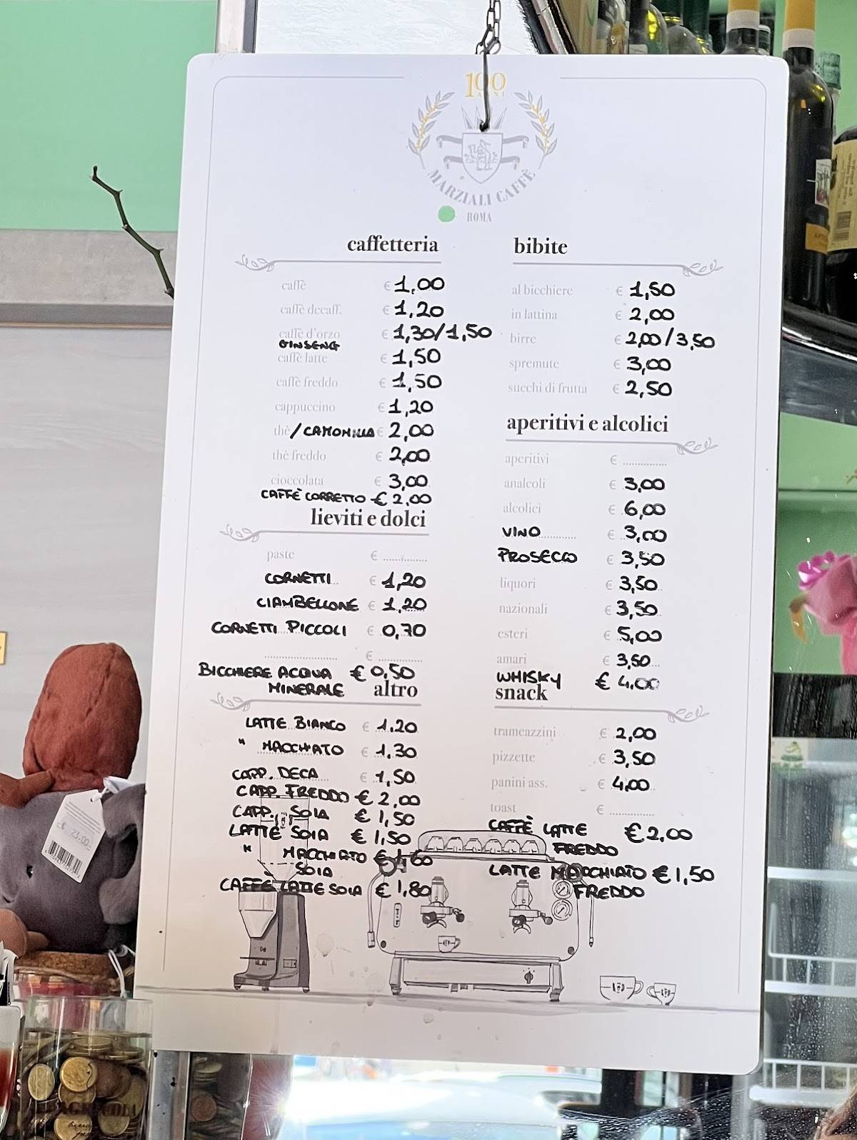 Menu de Pago's Bar