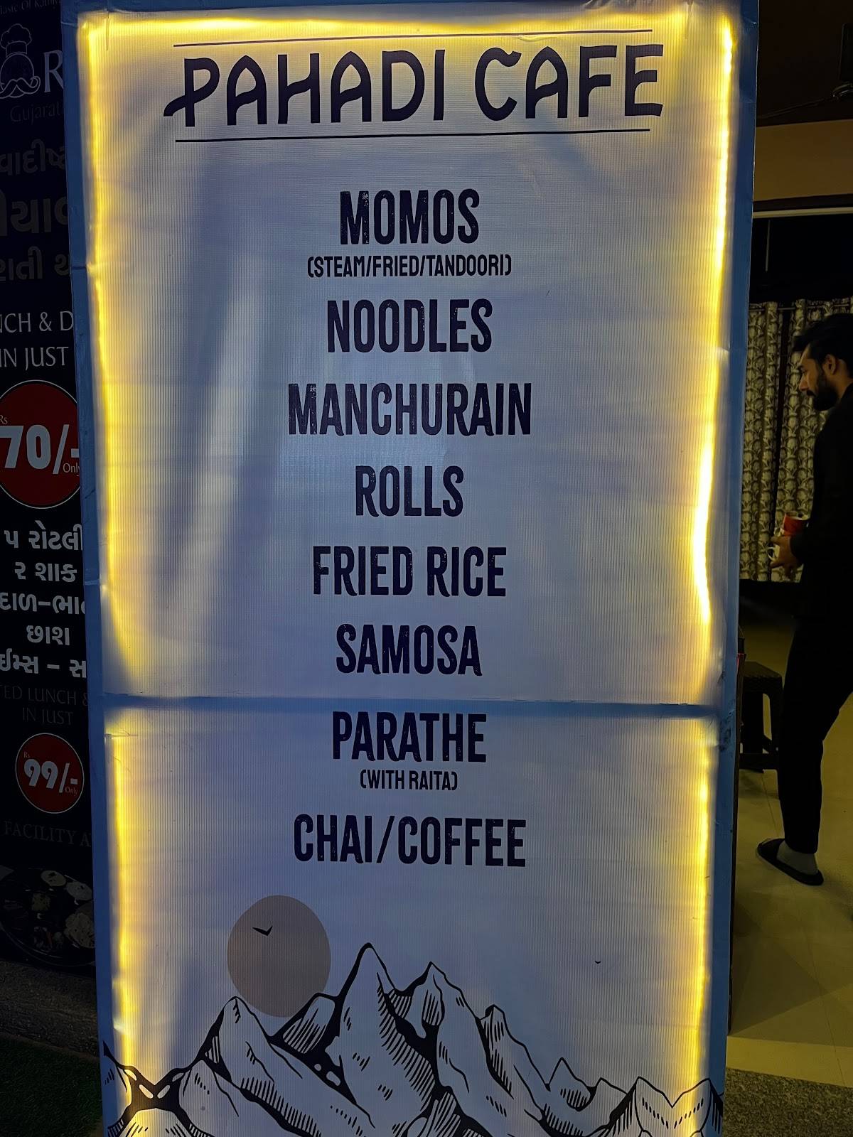 Pahadi Cafe menu