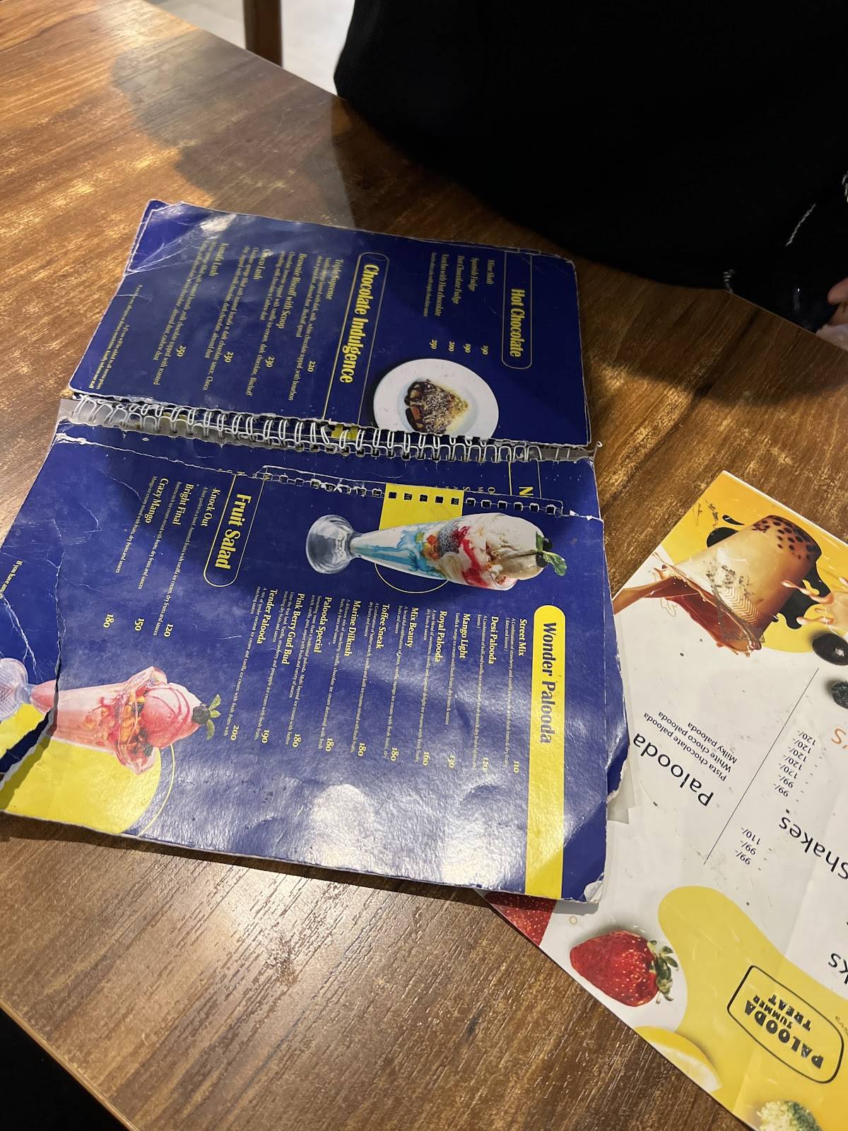 Palooda Ice Creams and Pastries menu