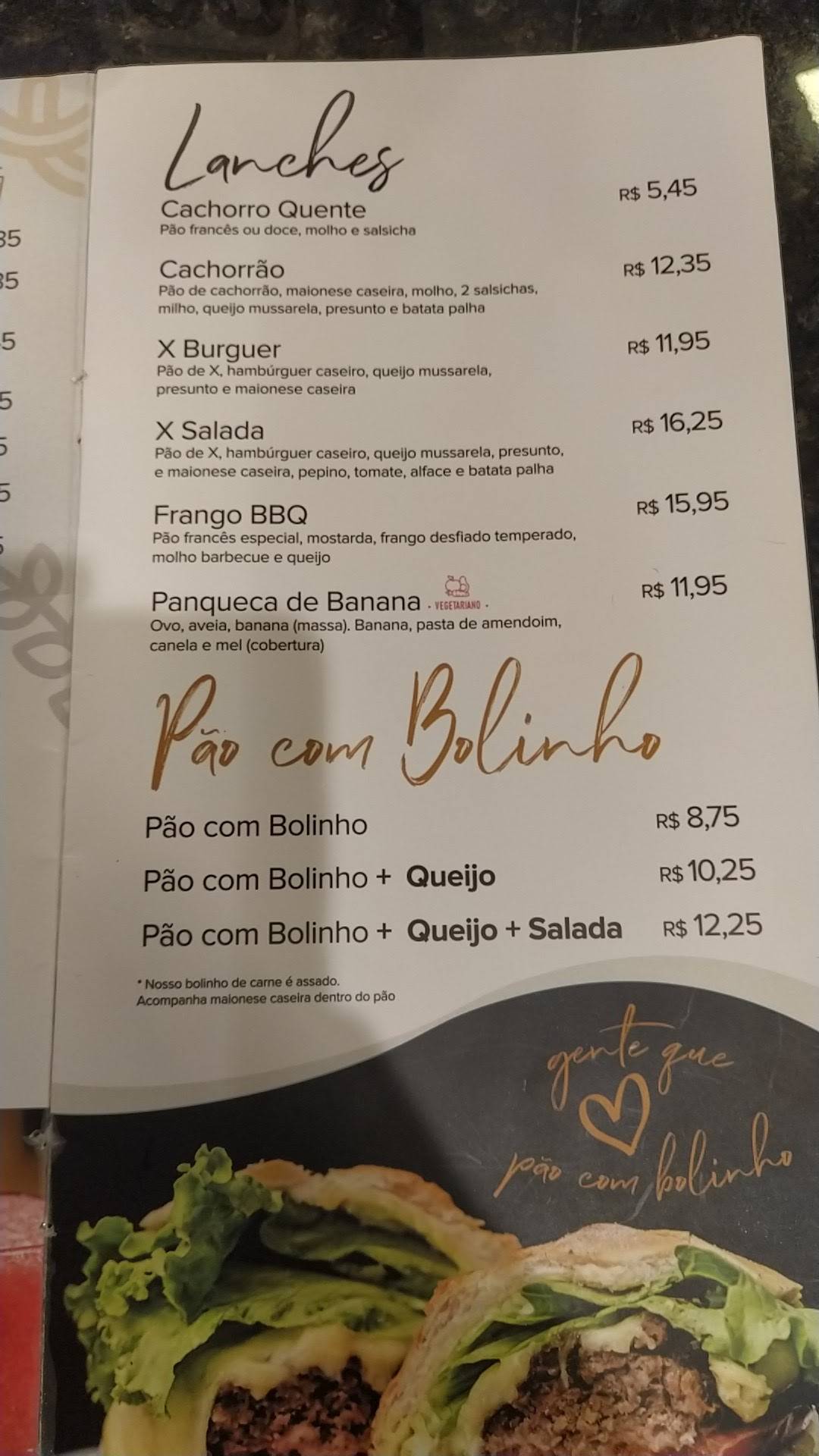 Panificadora Zen cardápio