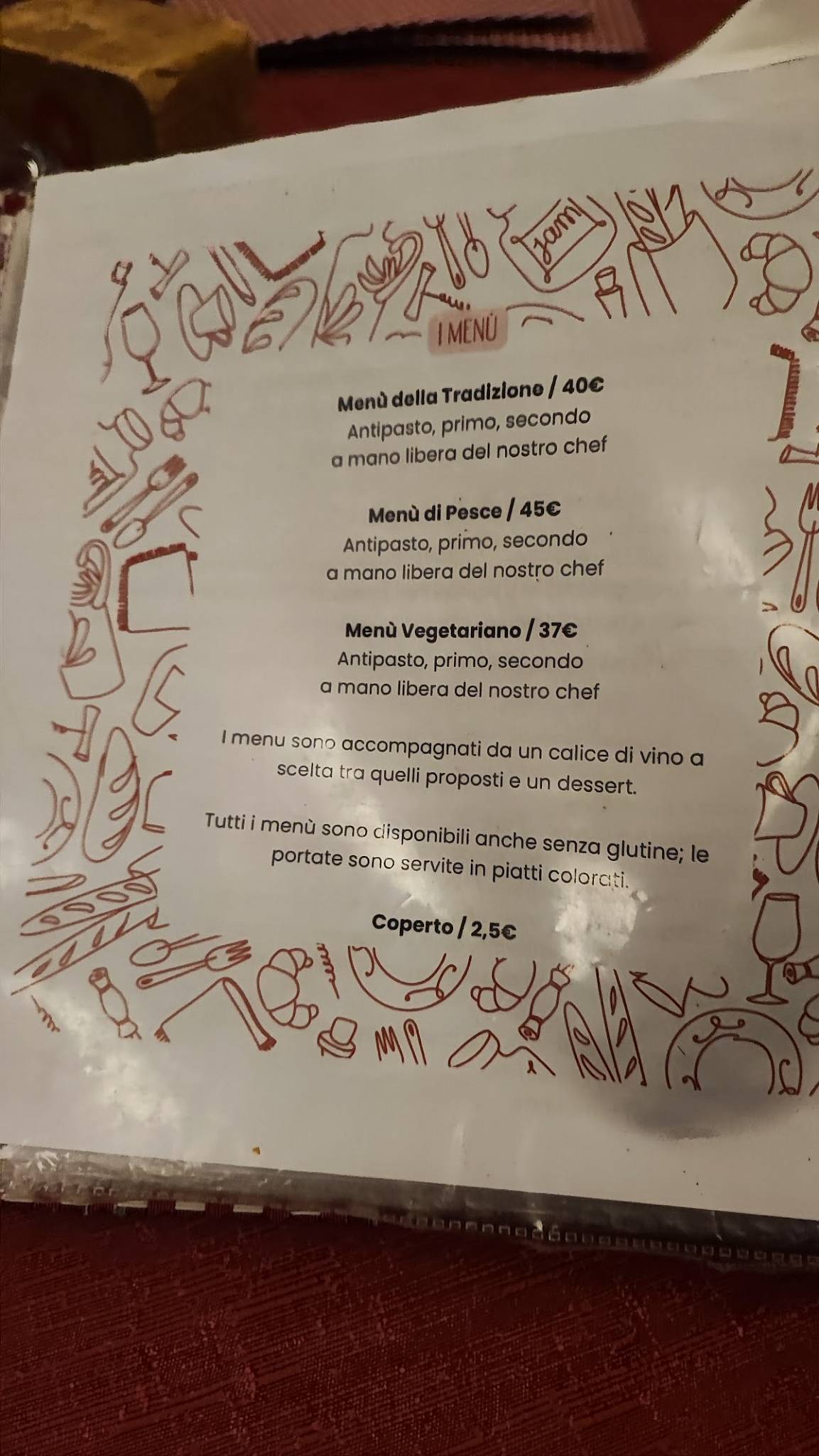 Menu di Panta Rei Ristorante 