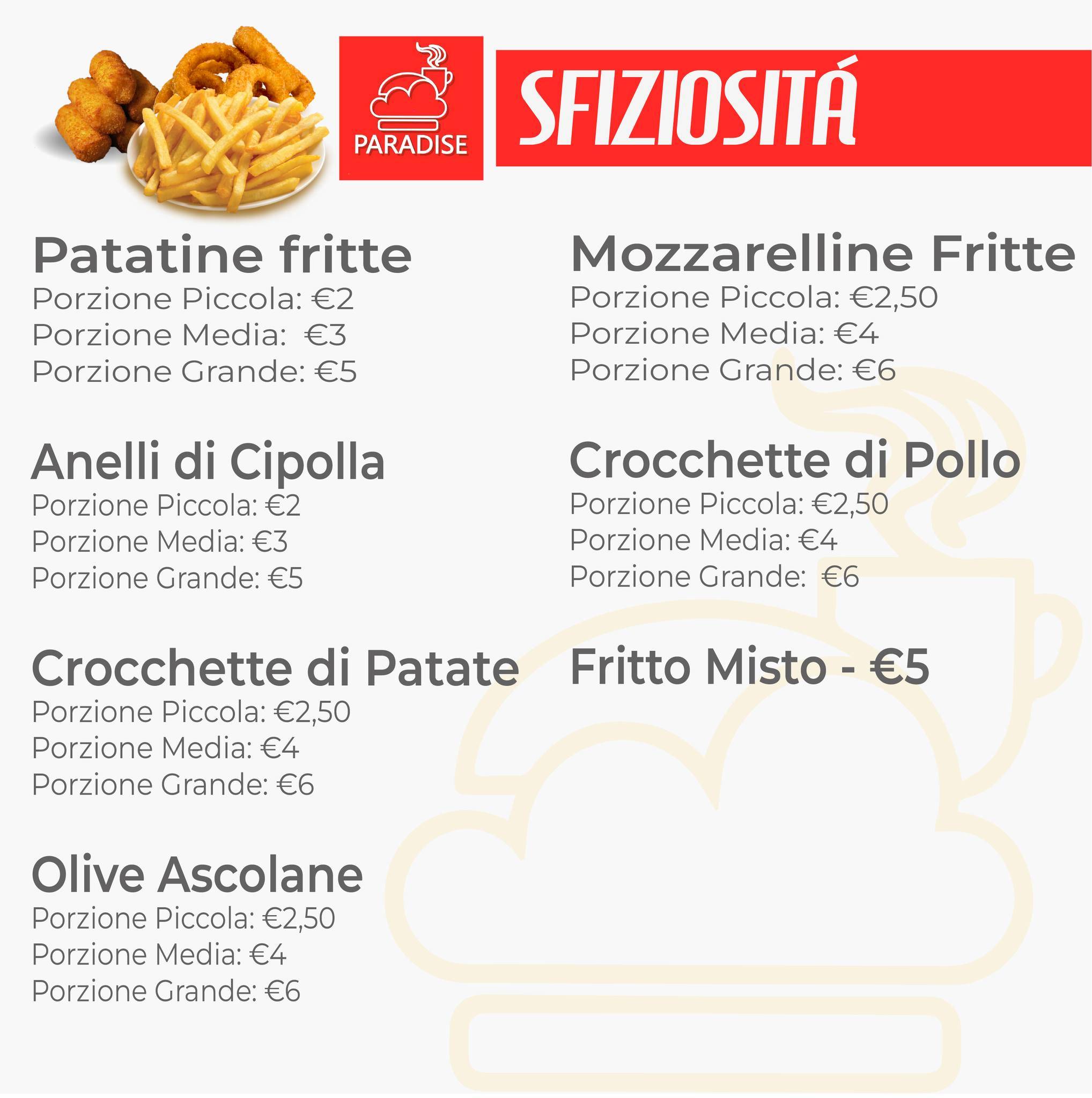 Menu di Paradise Café 