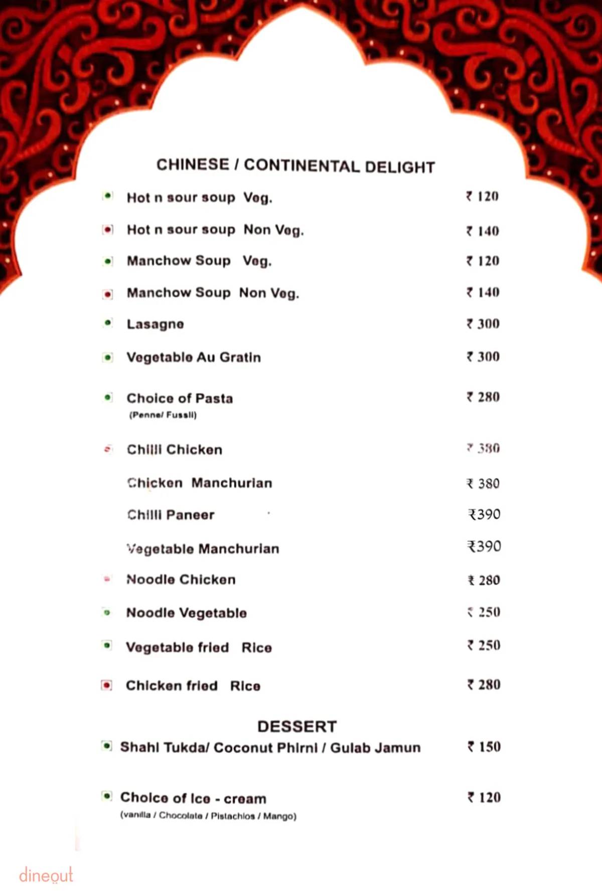 Pashtun Best Restaurant In Agra For Lunch, Dinner, and Couples menu