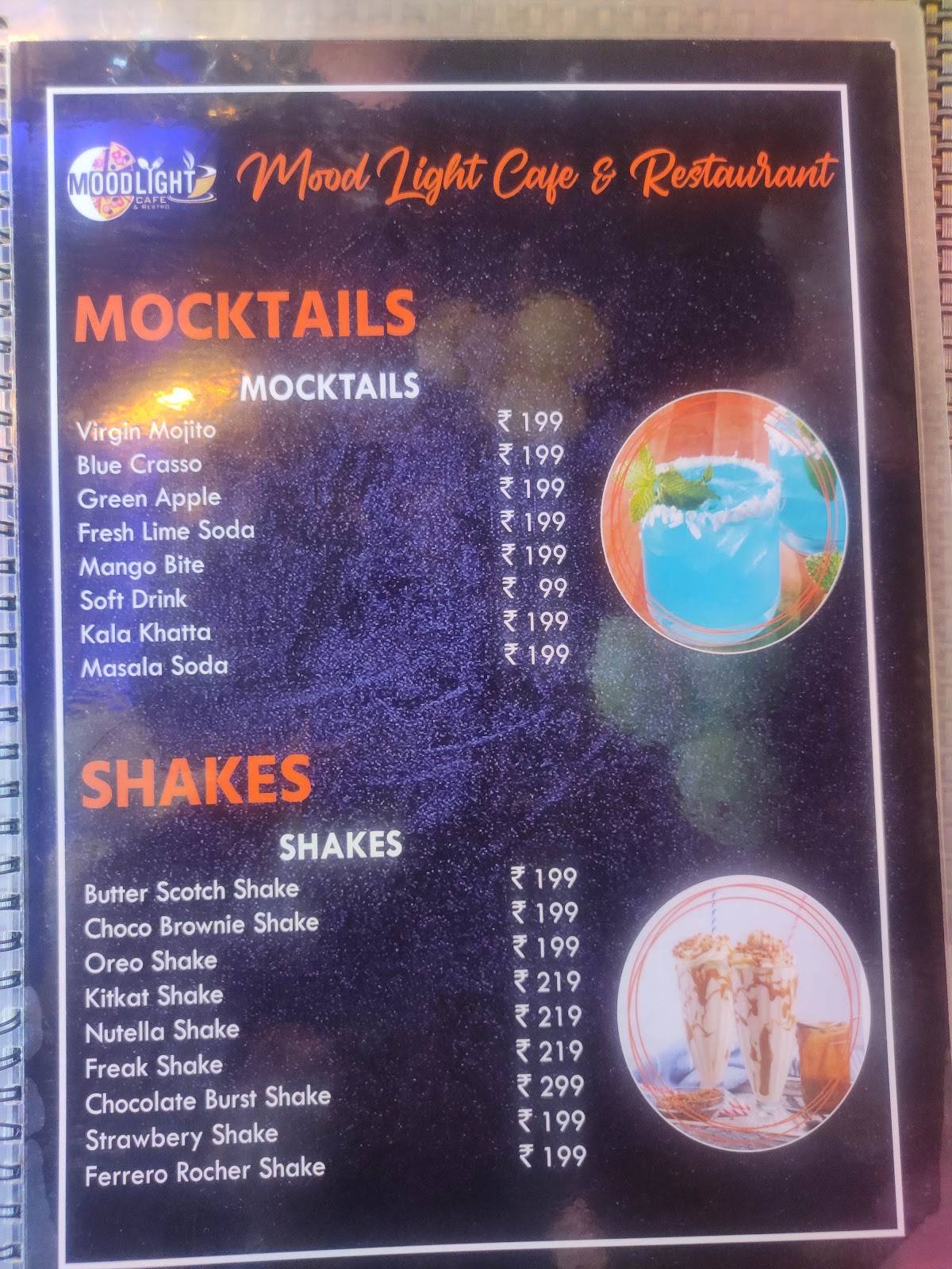 MOOD LIGHT CAFE menu