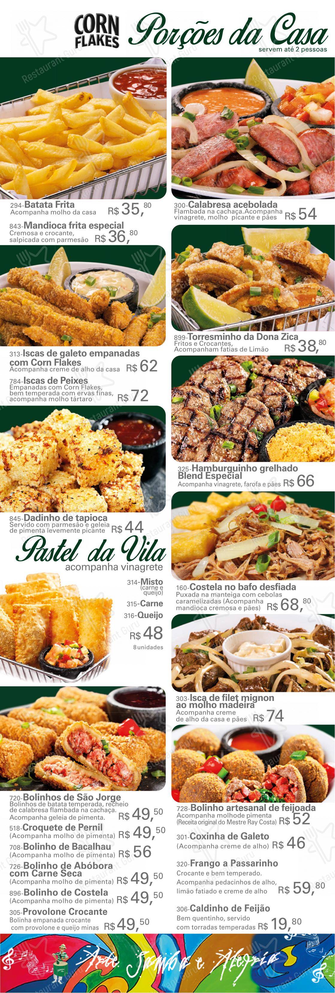 Cervejaria Patriarca em São Paulo - Menu