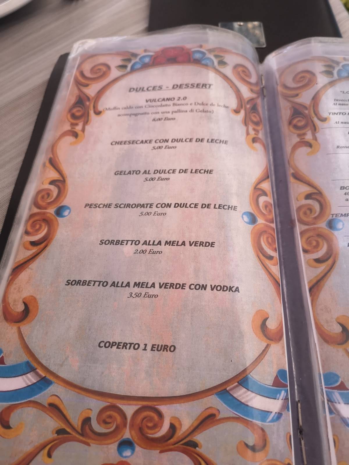 Menu di Los Argentinos 