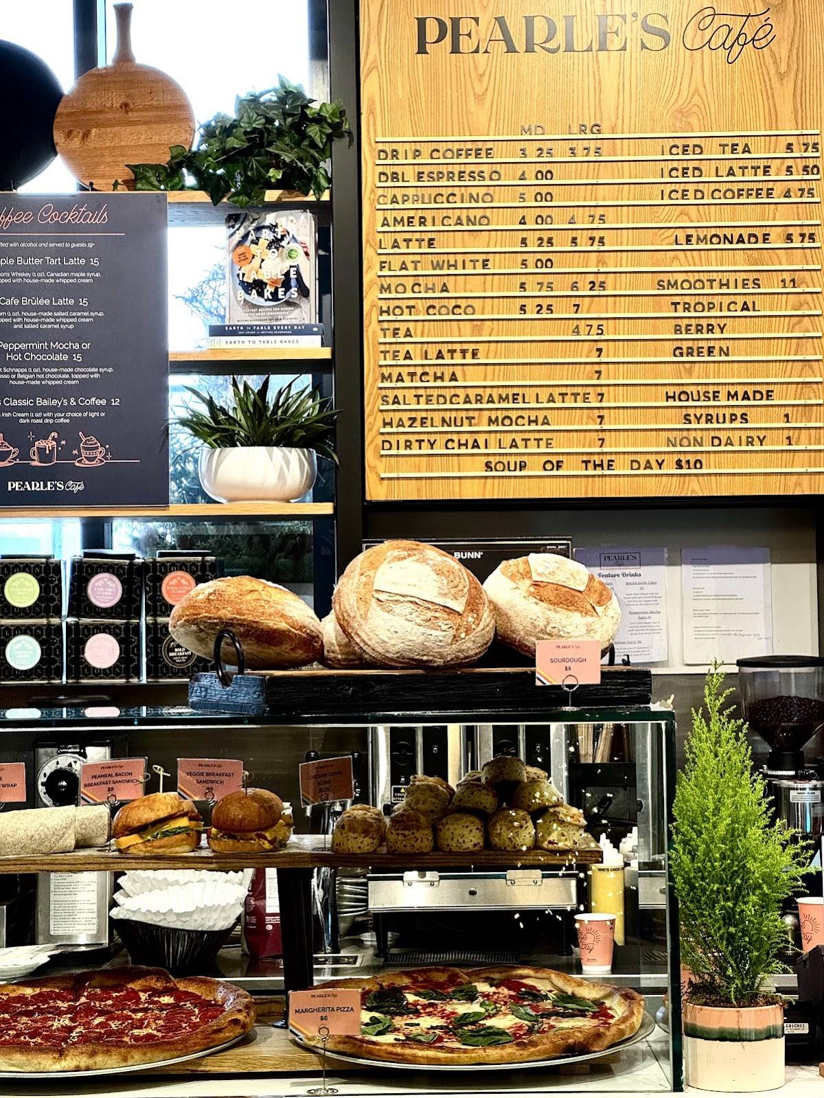 Menu de Pearle's Cafe