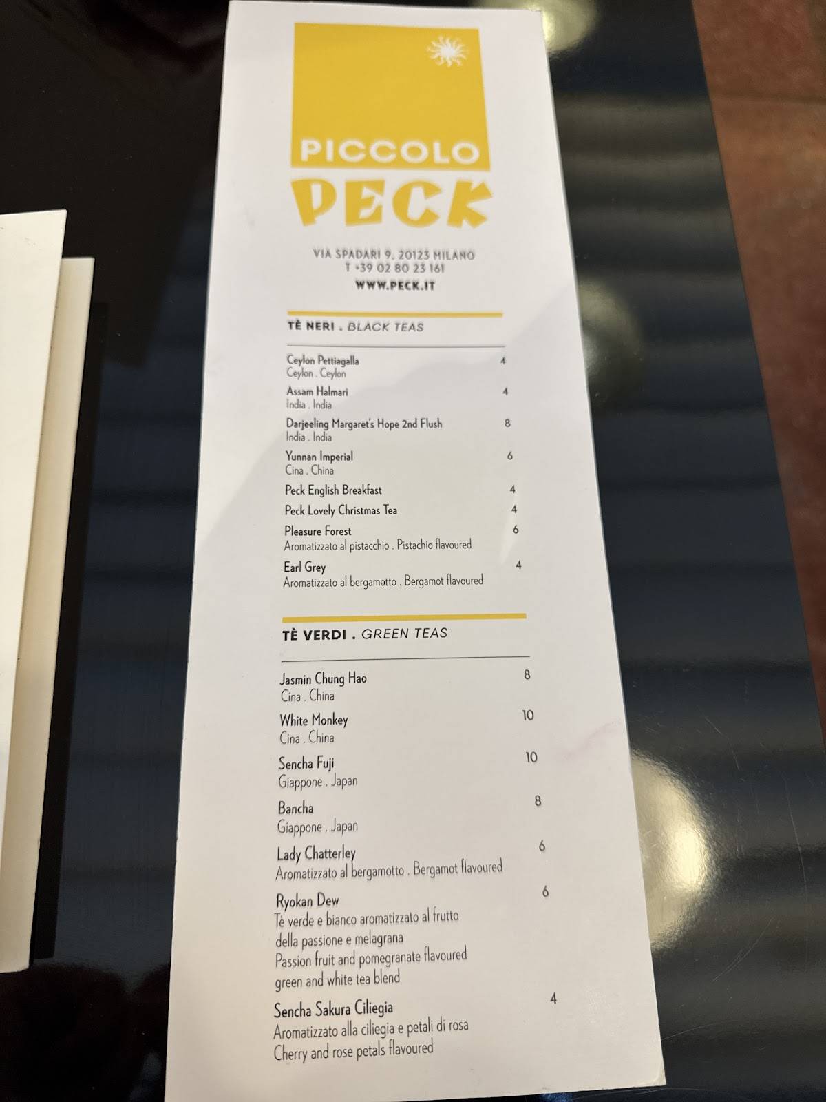 Menu di Peck - Flagship 
