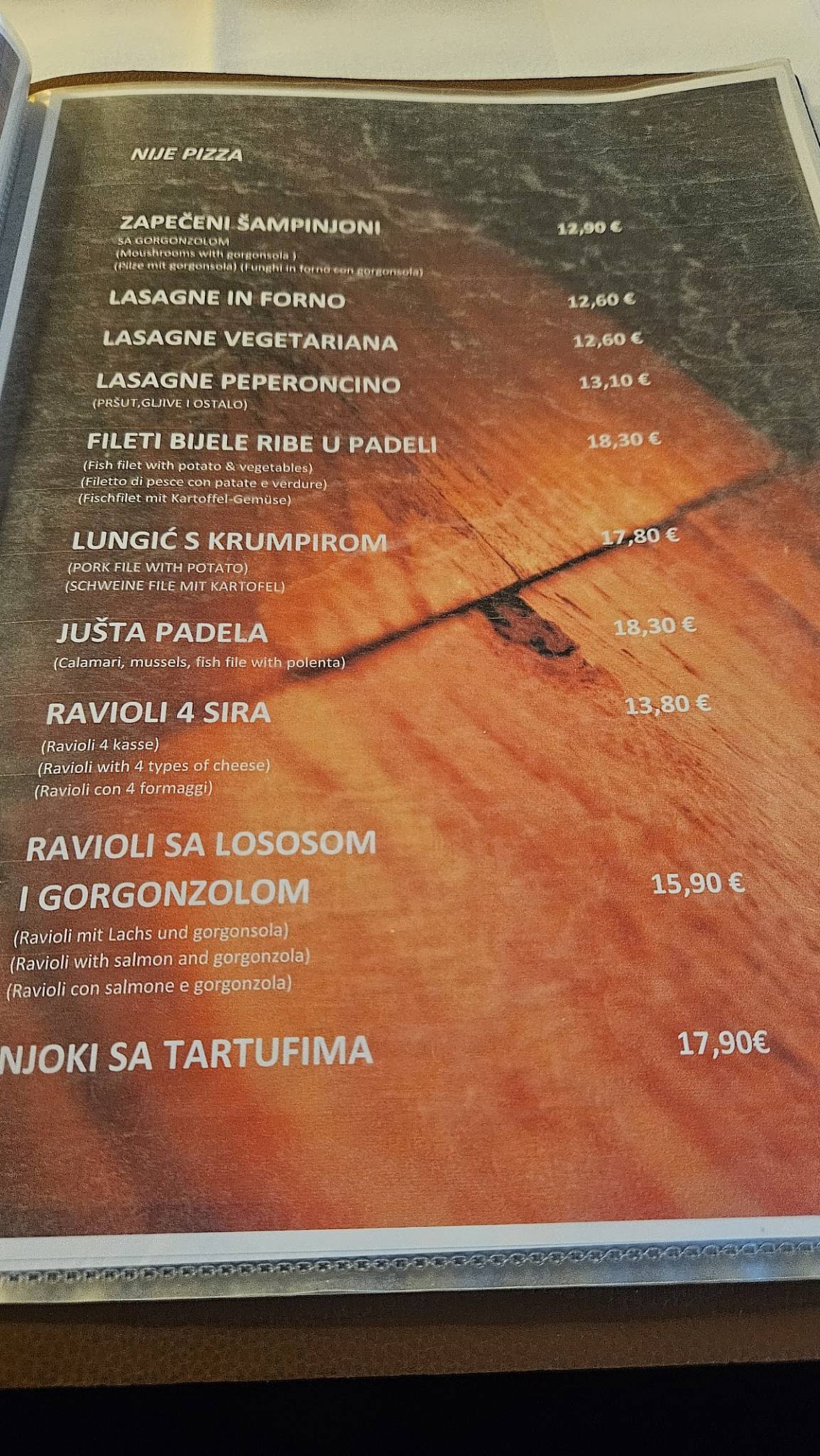 Menu di Peperoncino Pula 