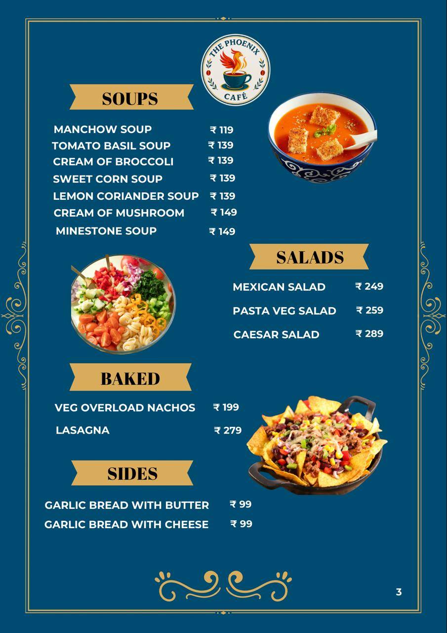Phoenix Cafe menu