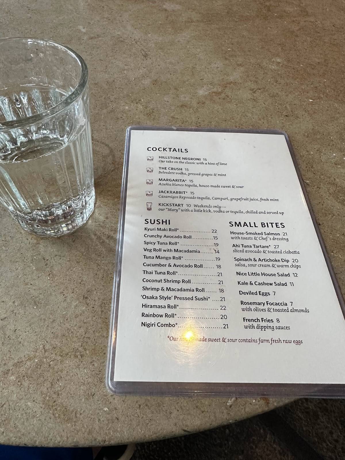 Menu at Hillstone Restaurant, Phoenix, E Camelback Rd