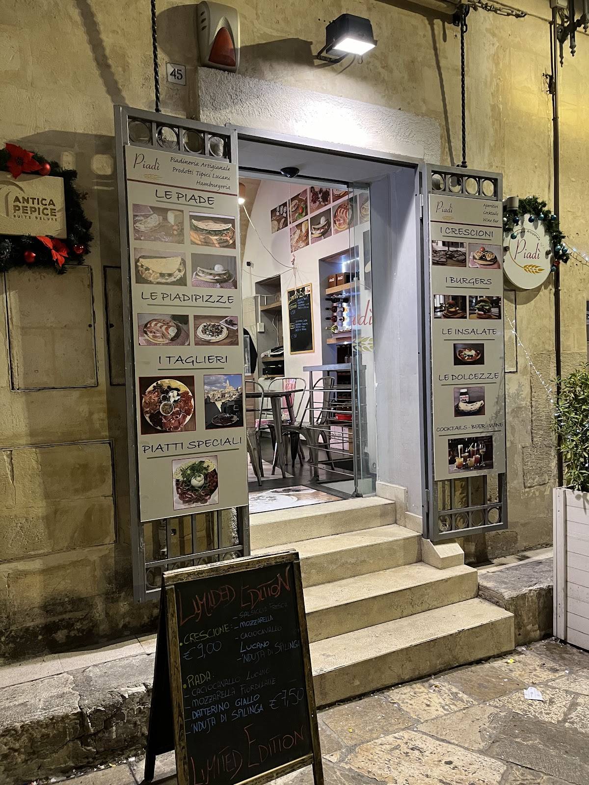 Menu di Piadì 