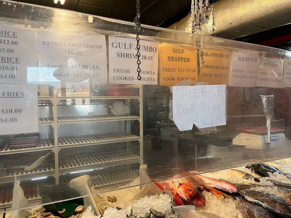 Menu at Pier 8 restaurant, Seabrook