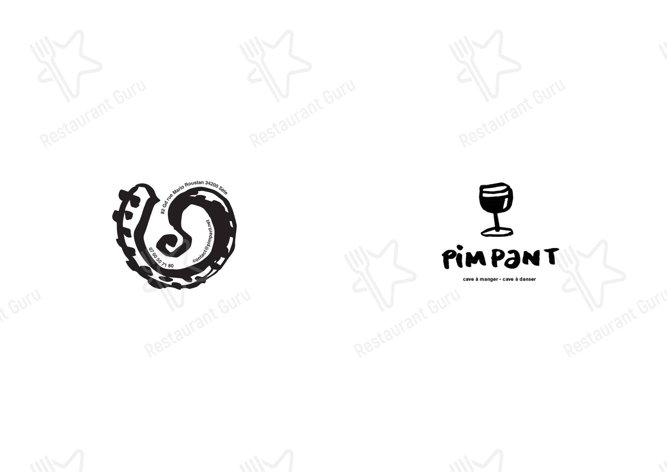 Menu pour Pimpant - Menu
