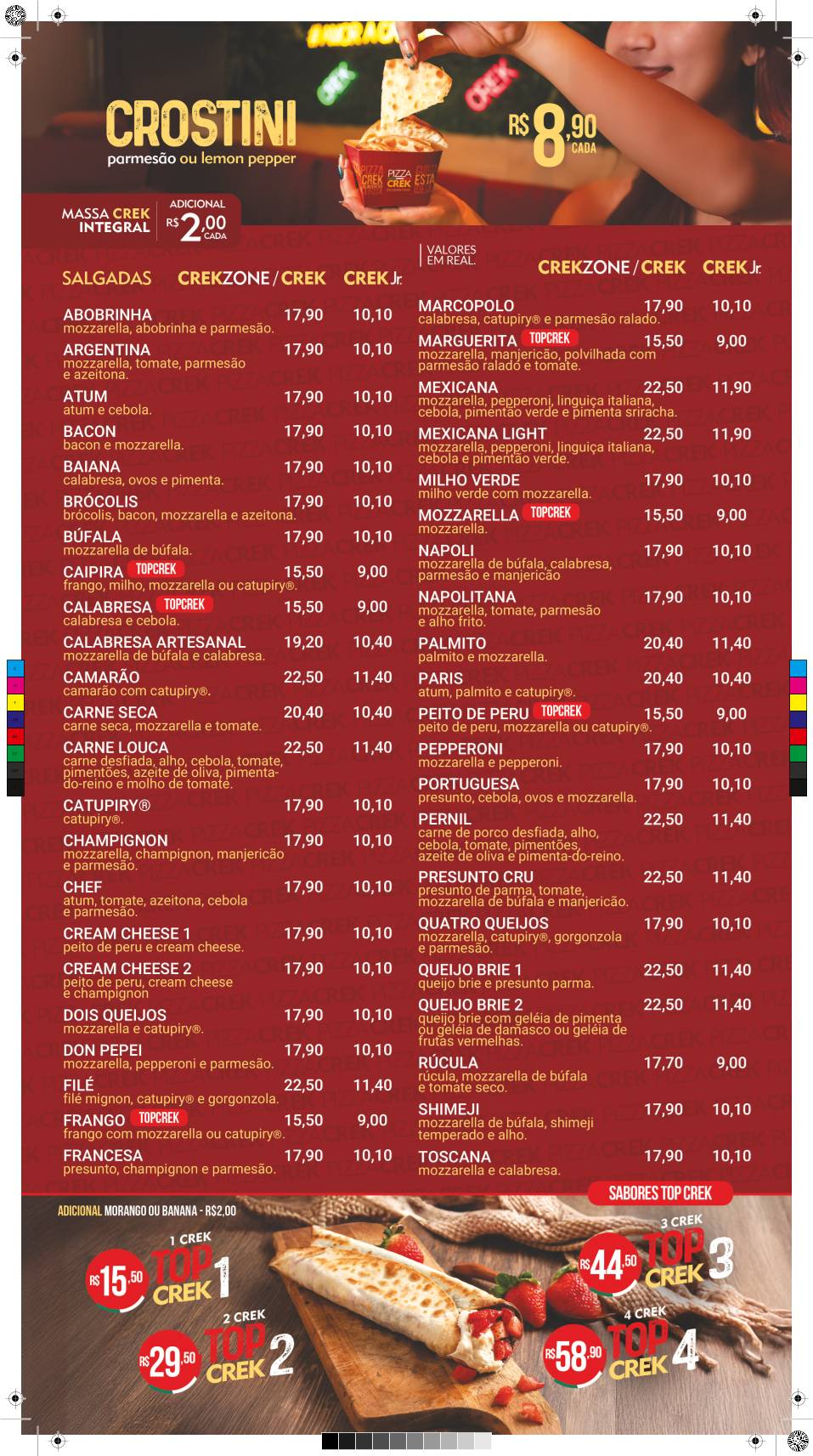 Pizza Crek Vila Matilde cardápio