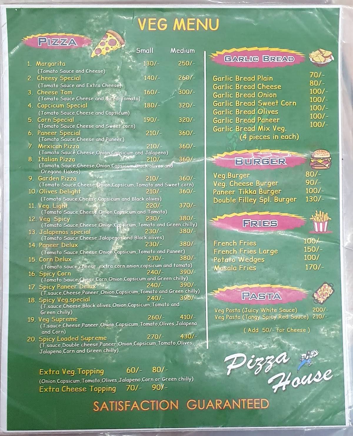 Pizza House menu