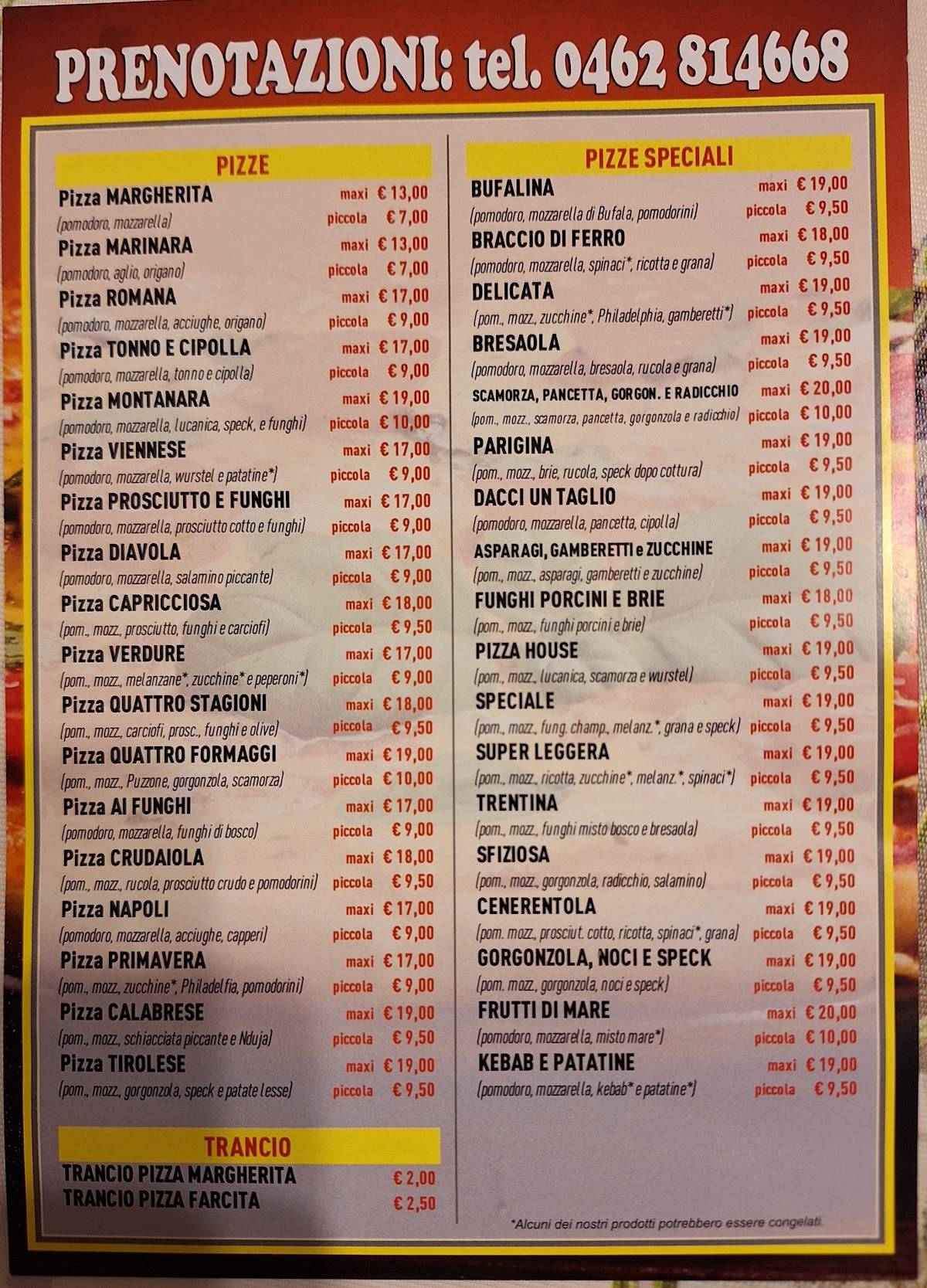 Menu di Pizza House 