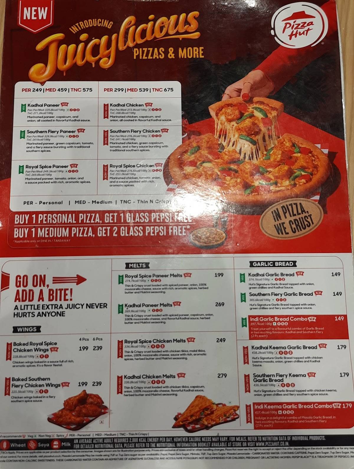 Pizza Hut Ashok Nagar, Chennai menu