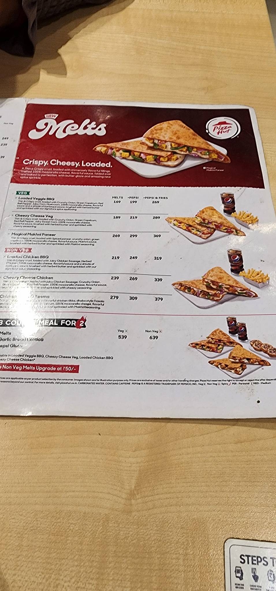 Pizza Hut Lingampally, Hyderabad menu