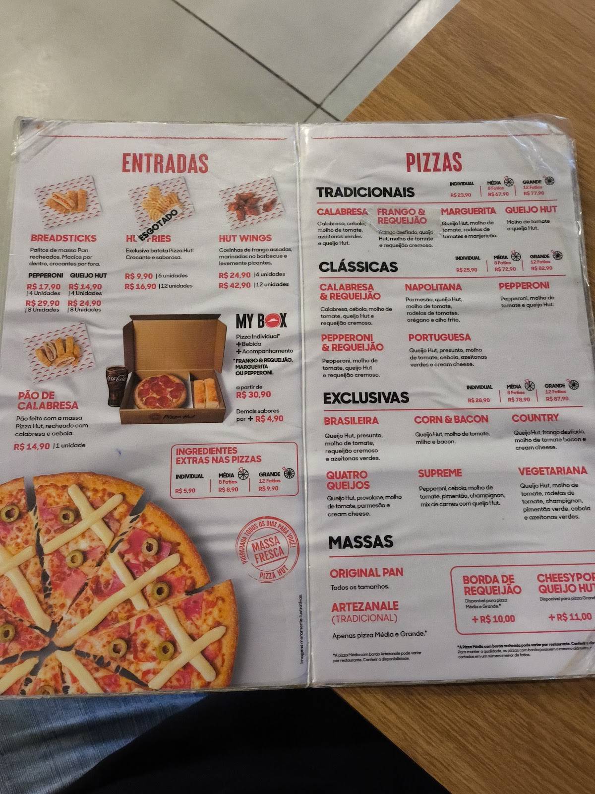 Pizza Hut cardápio