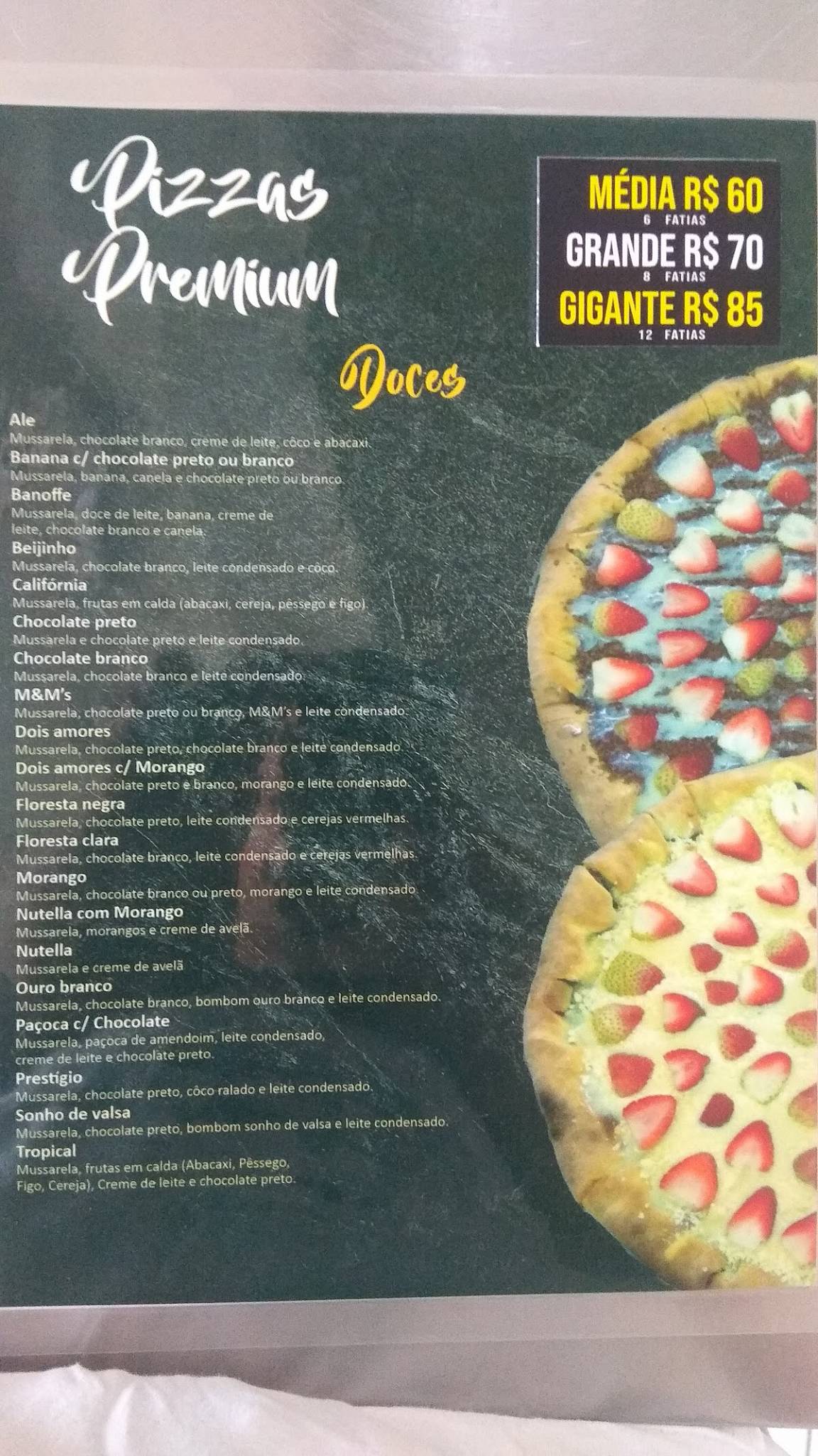 Pizza Lídios cardápio