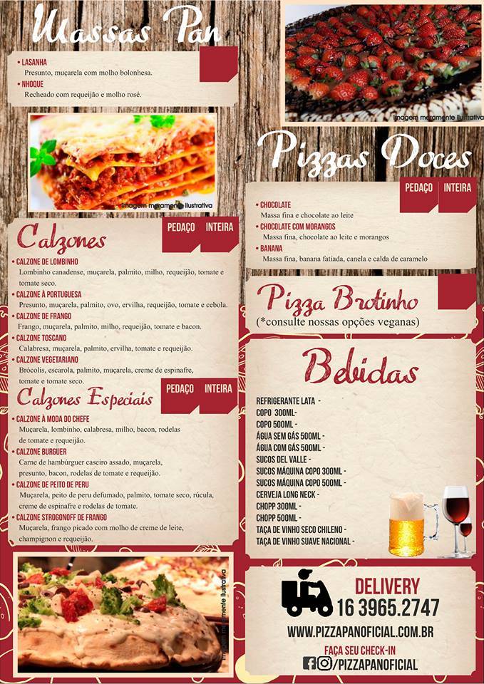 Pizza Pan - Novo Shopping - Pizzaria cardápio