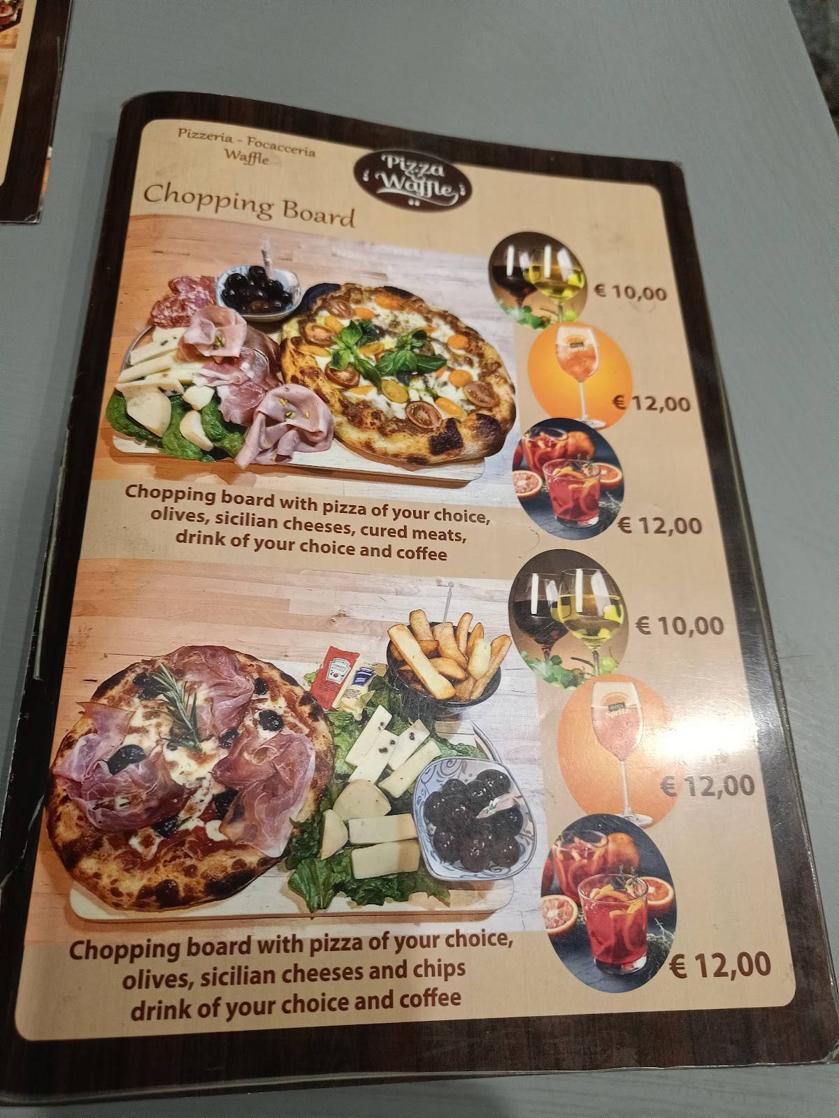 Menu di Pizza and Waffle 