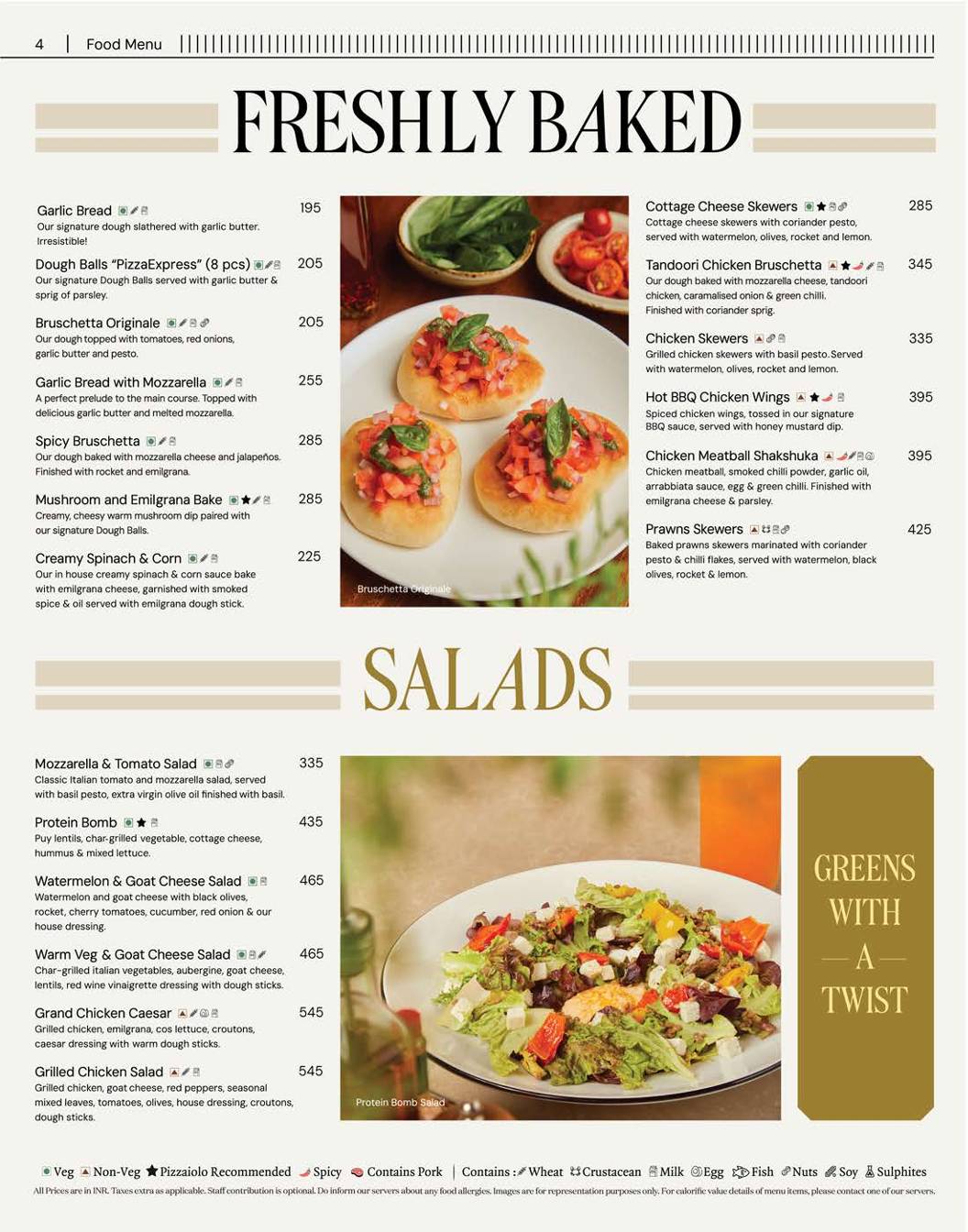 PizzaExpress menu