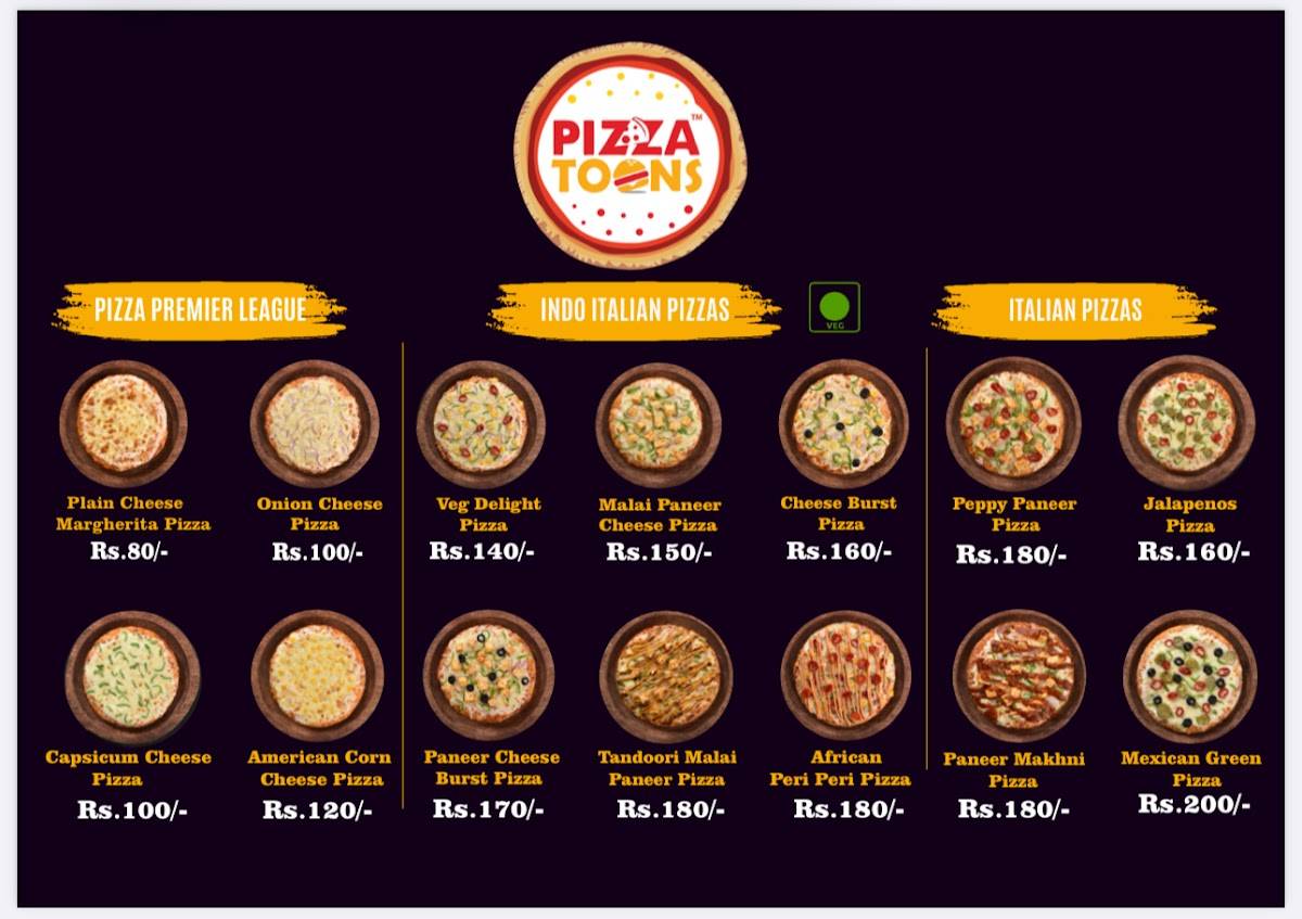 PizzaToons Kharadi menu