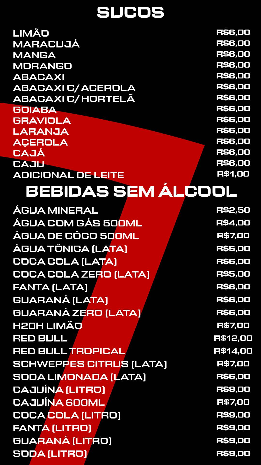 Pizzaria Brás cardápio