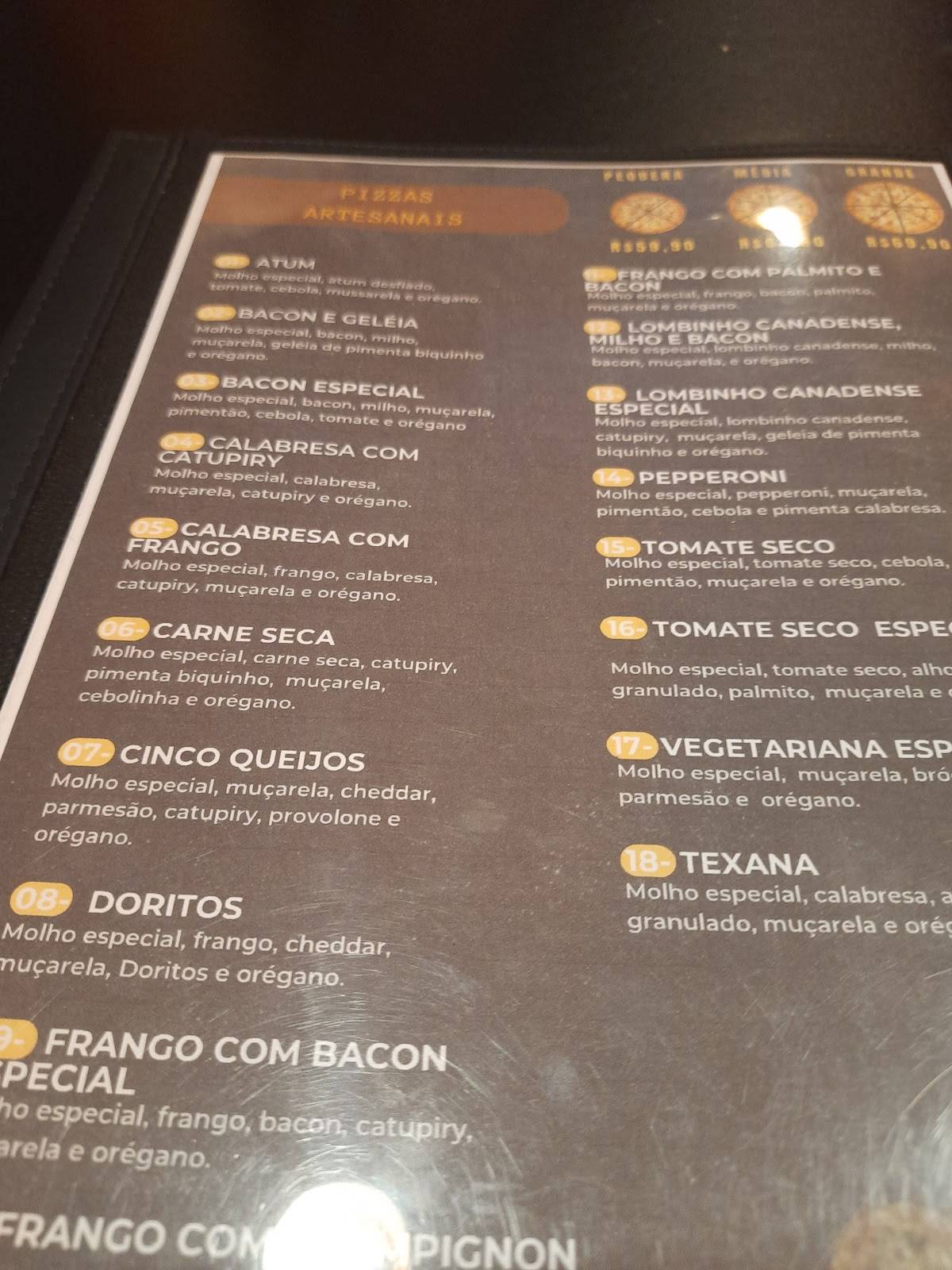 Pizzaria Brazil cardápio
