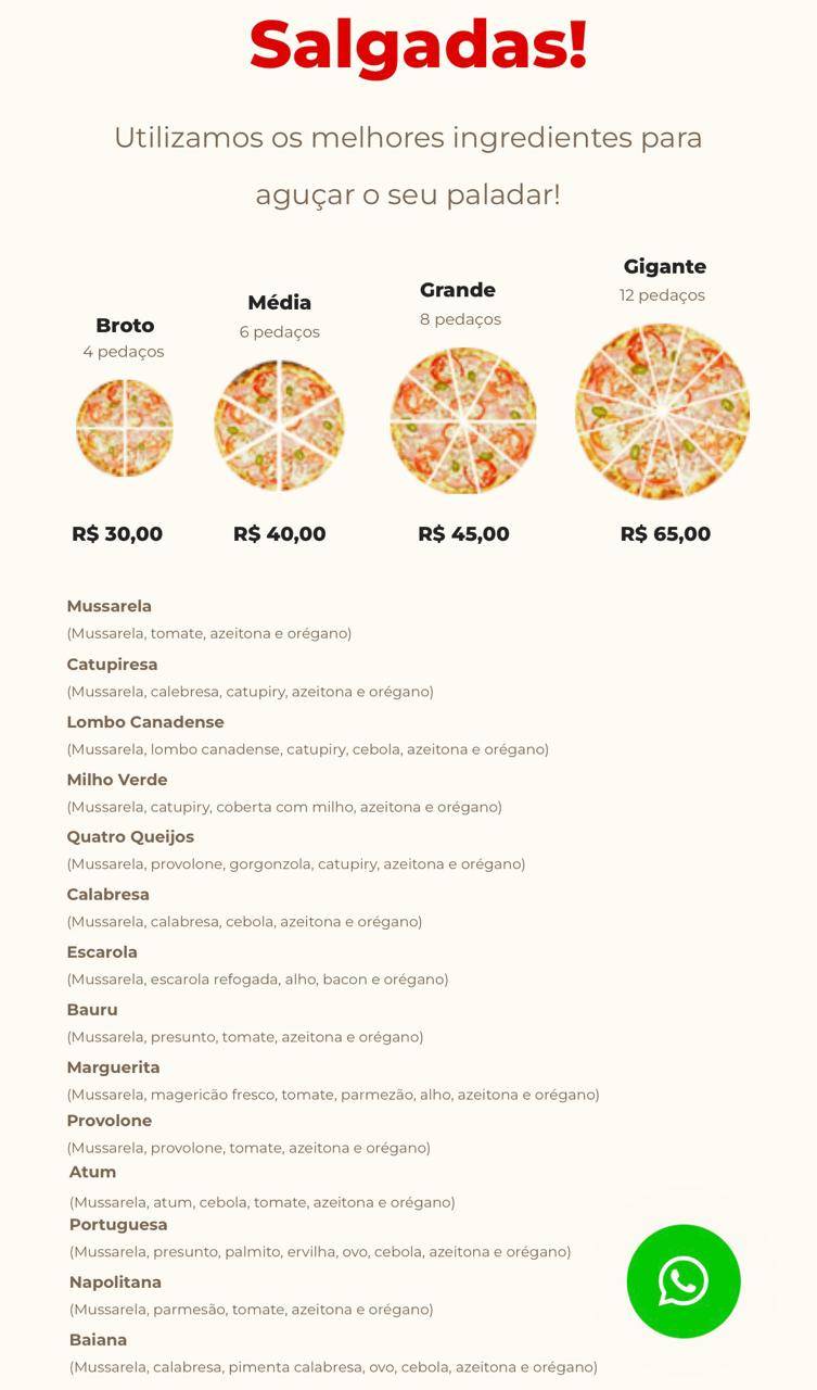 Pizzaria Lá Verità em Jardinópolis cardápio