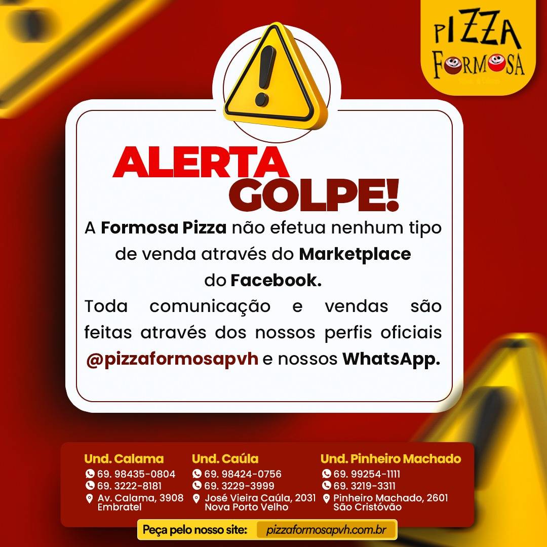 Pizzaria Pizza Formosa cardápio