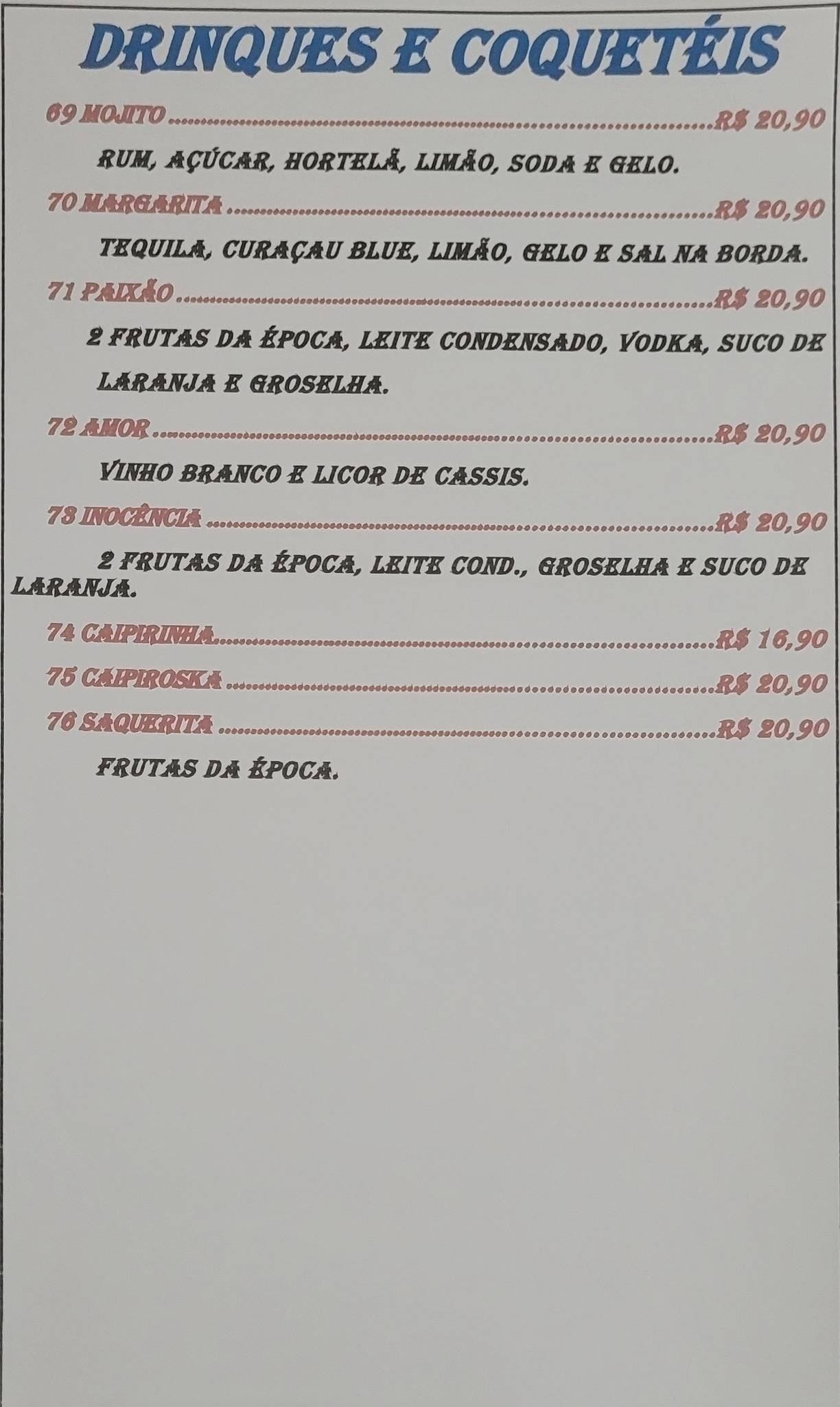 Pizzas Vicenzo cardápio