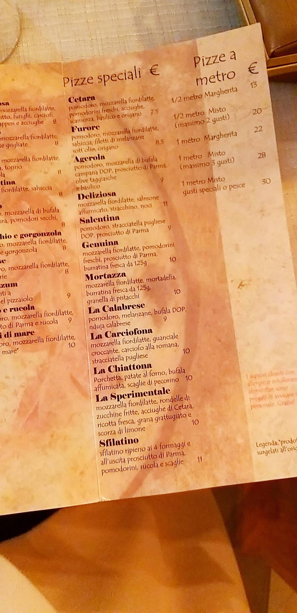 Menu di Basilico 