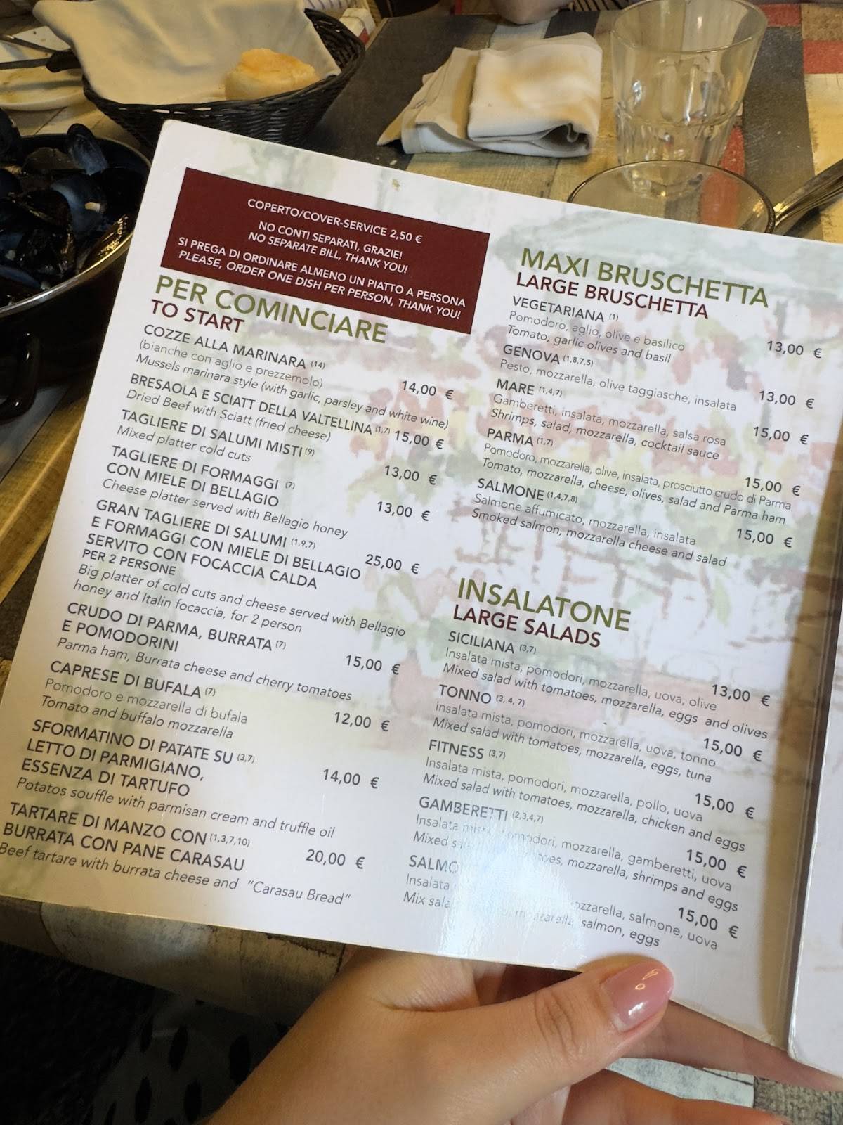 Menu di Bistrot Restaurant Antichi Sapori 